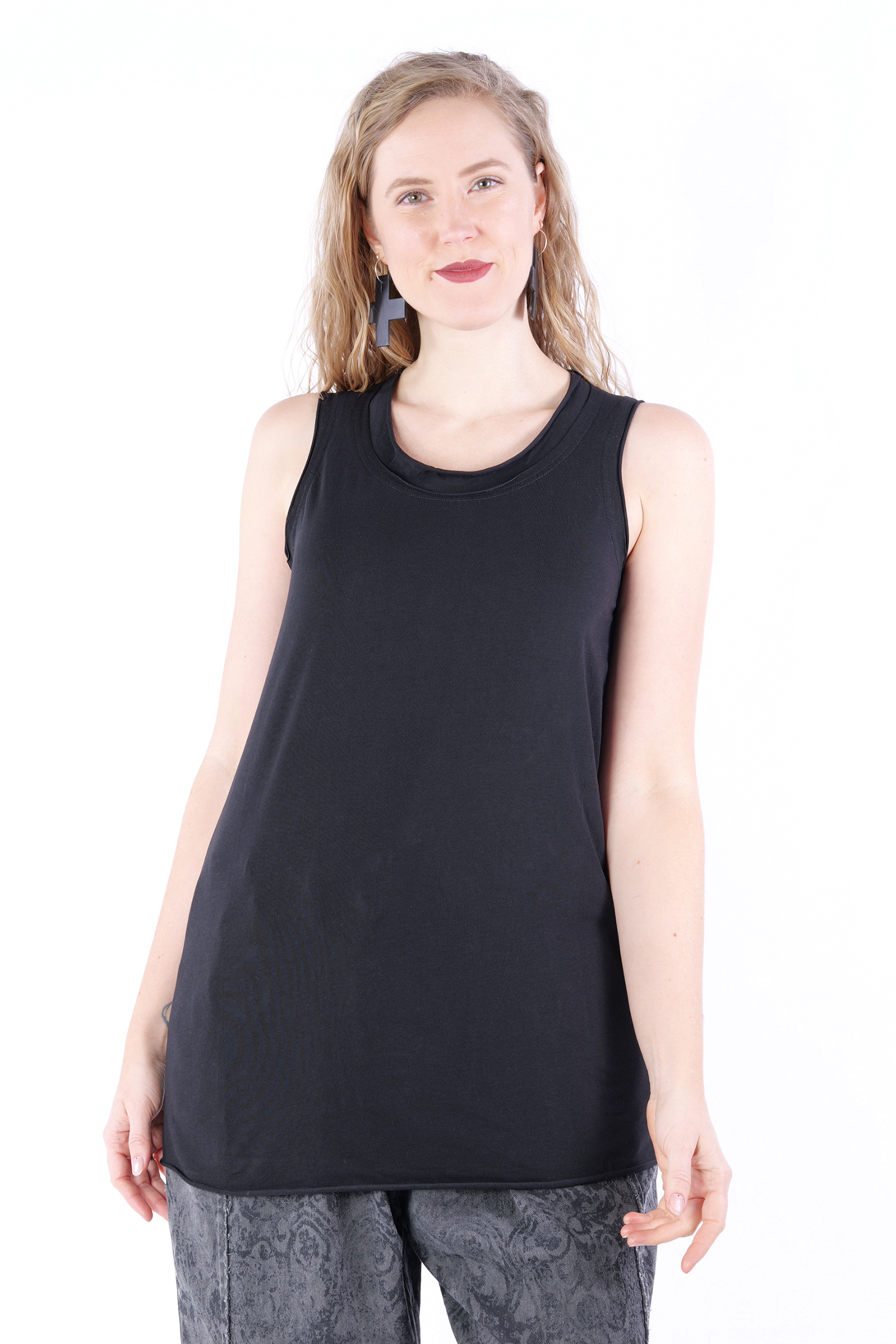 A-line top - 1253470809 - black