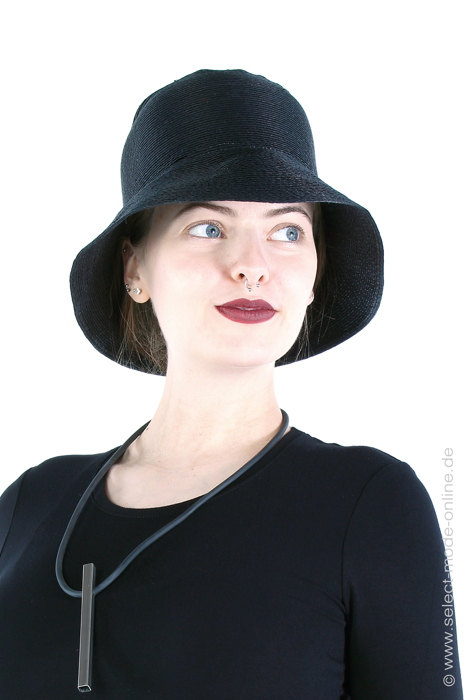 Hat with brim - Black - Pippa