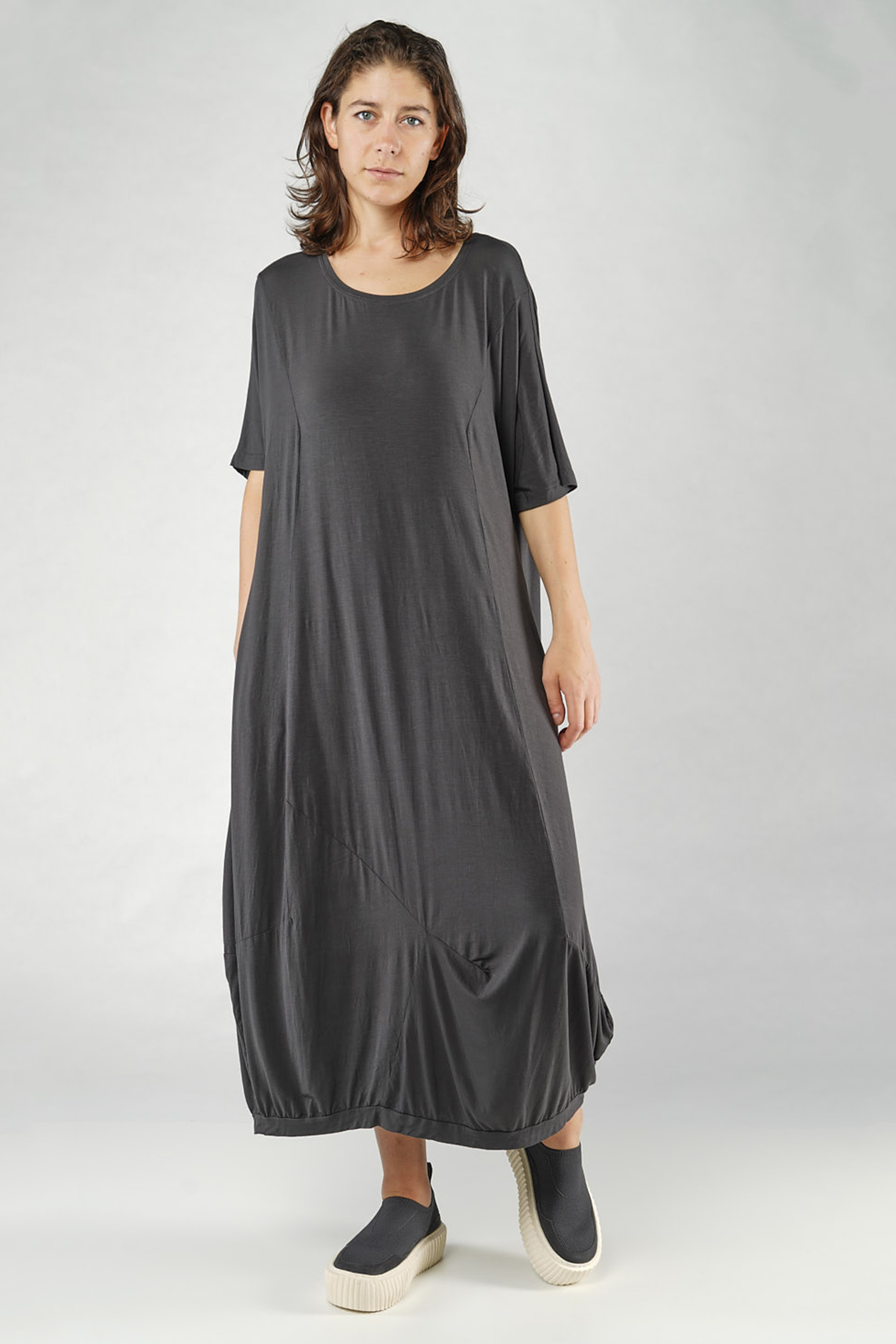 Long jersey dress - black - 1251700901