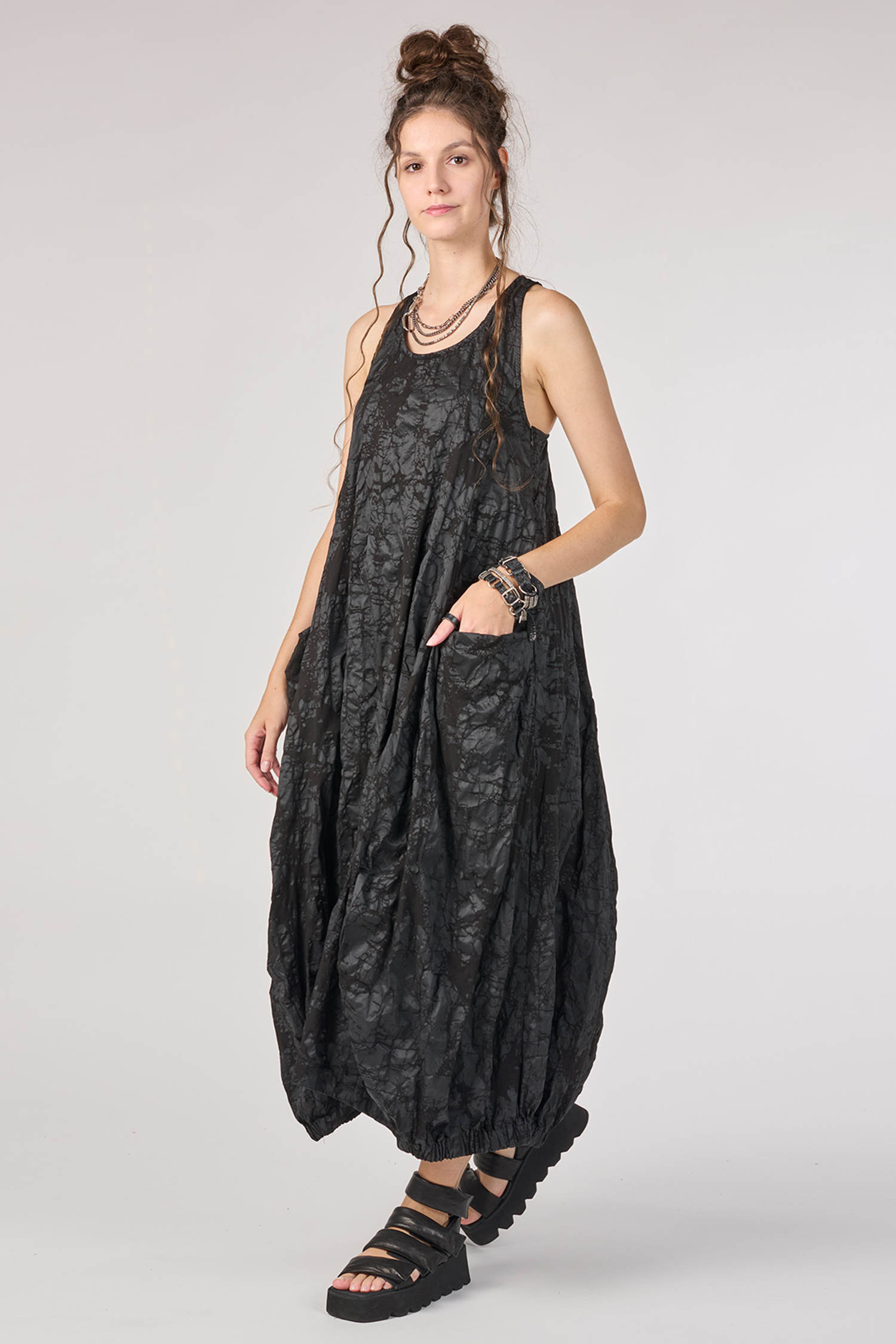 Coated dress - black - Bounca