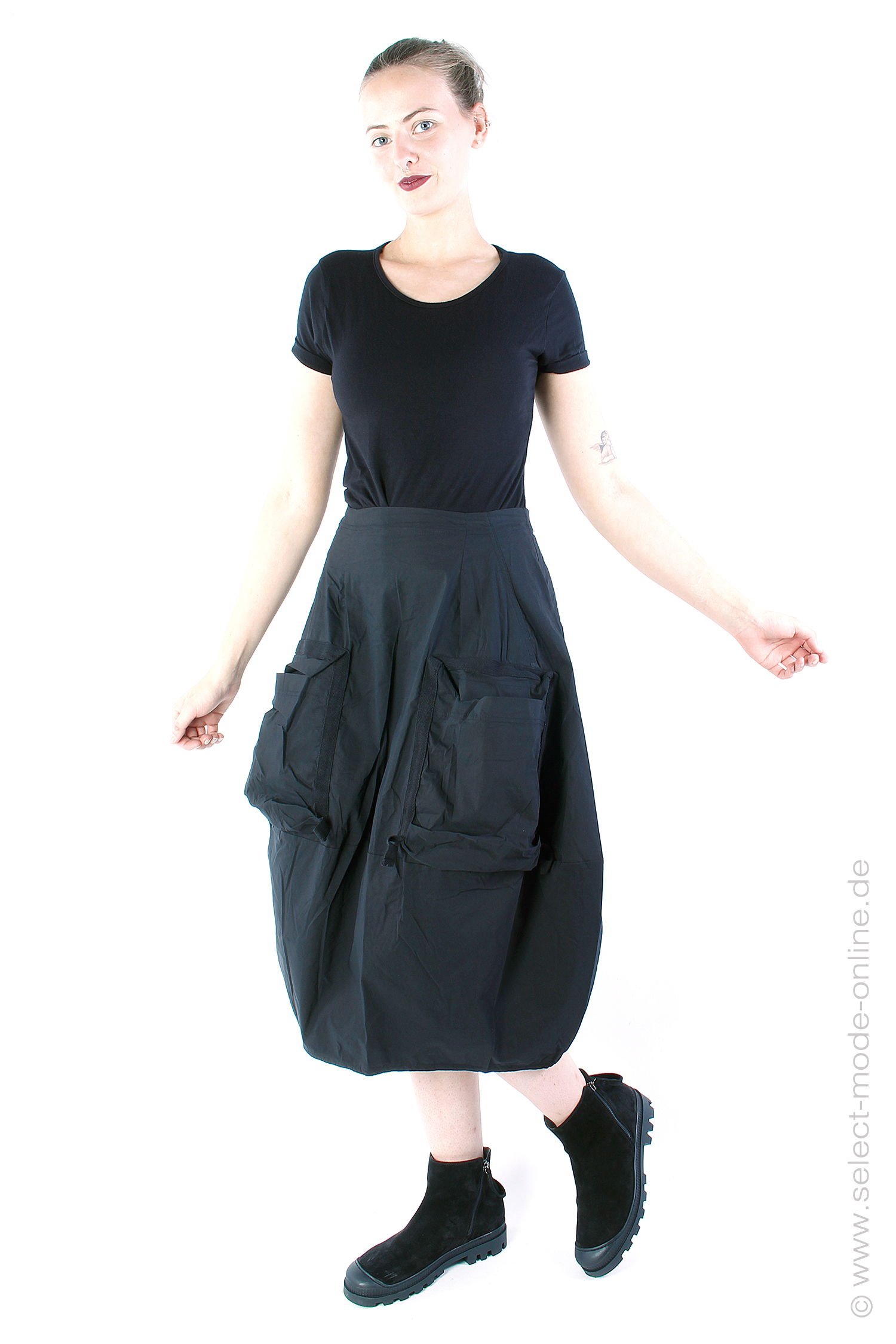 Tulip stretch skirt - Black - 2243630303