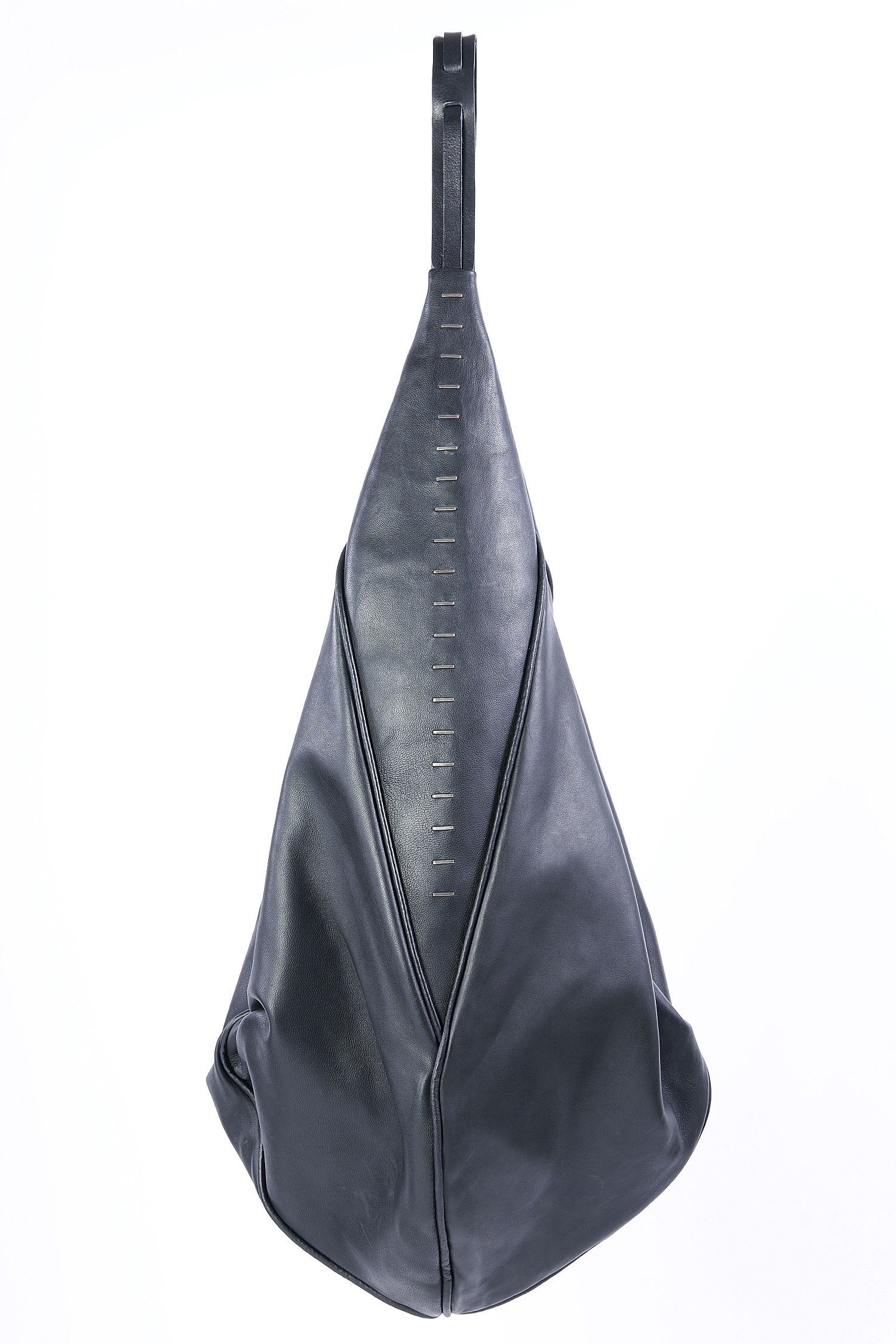 Leather shoulder bag - black - Goccia Gr