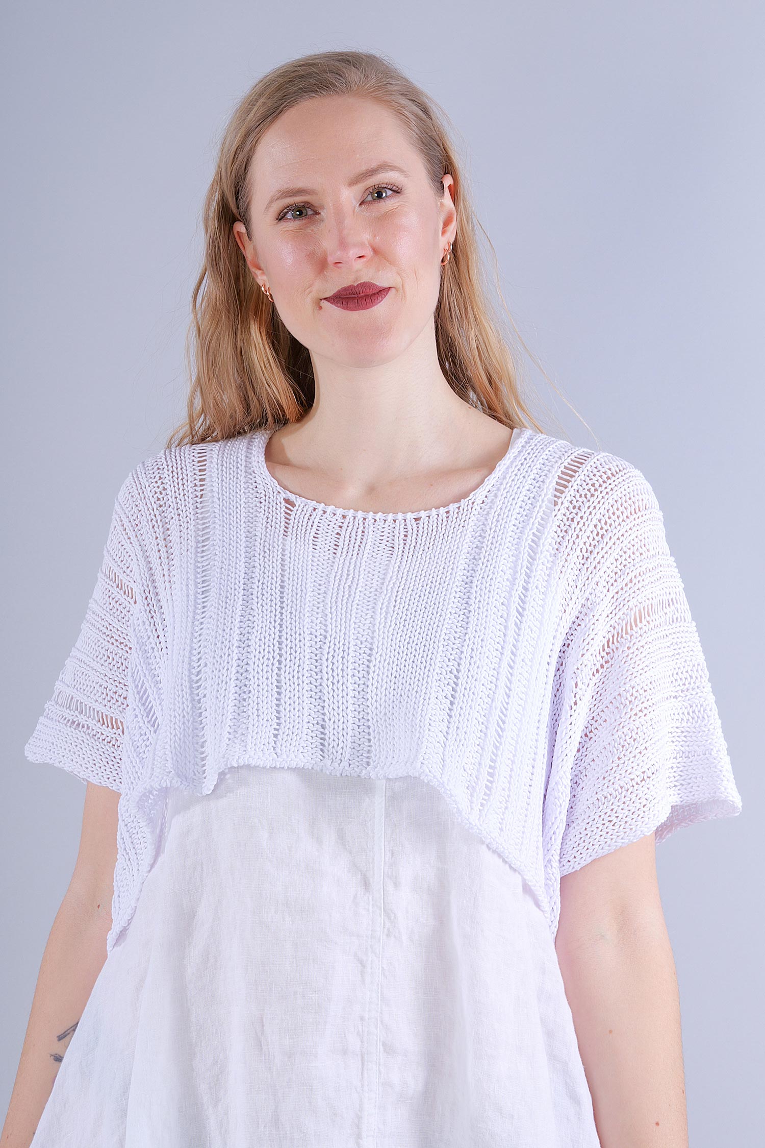 Light knit top - white - Candy