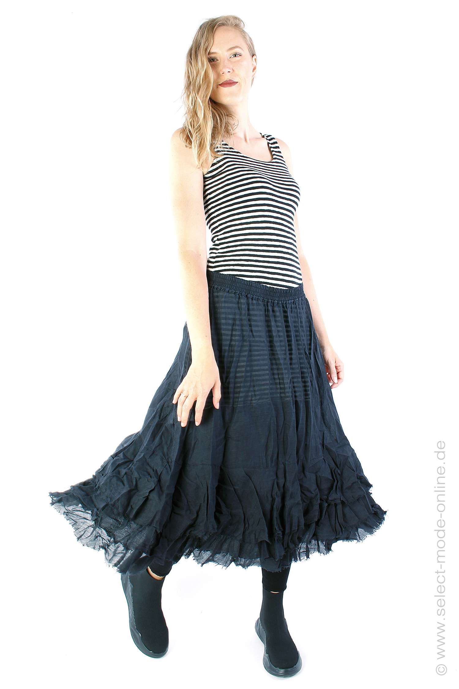 Ruffled skirt - Black - Stilwald