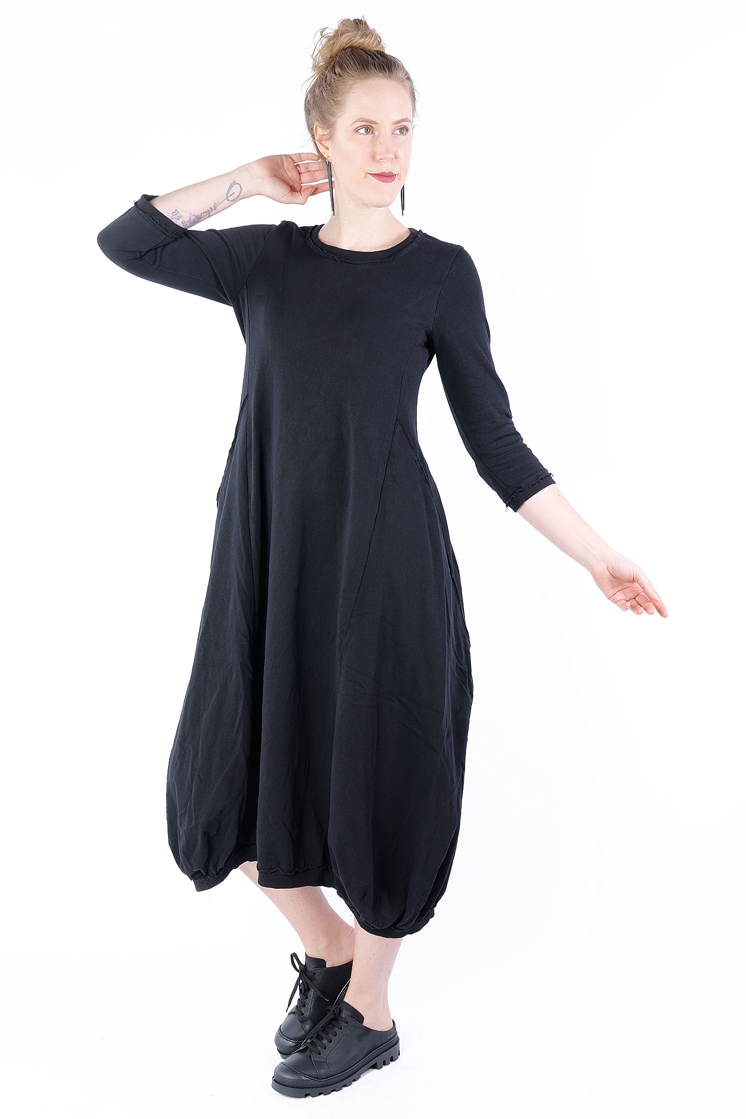 Sweat dress - 1253250902 - black