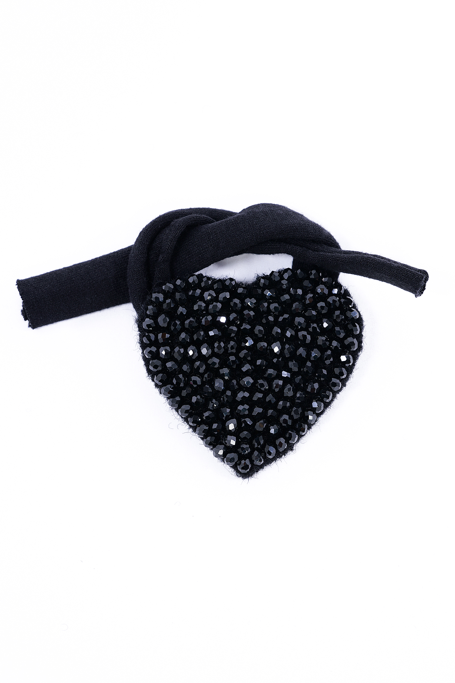 Heart patch with laces - Black - 1633