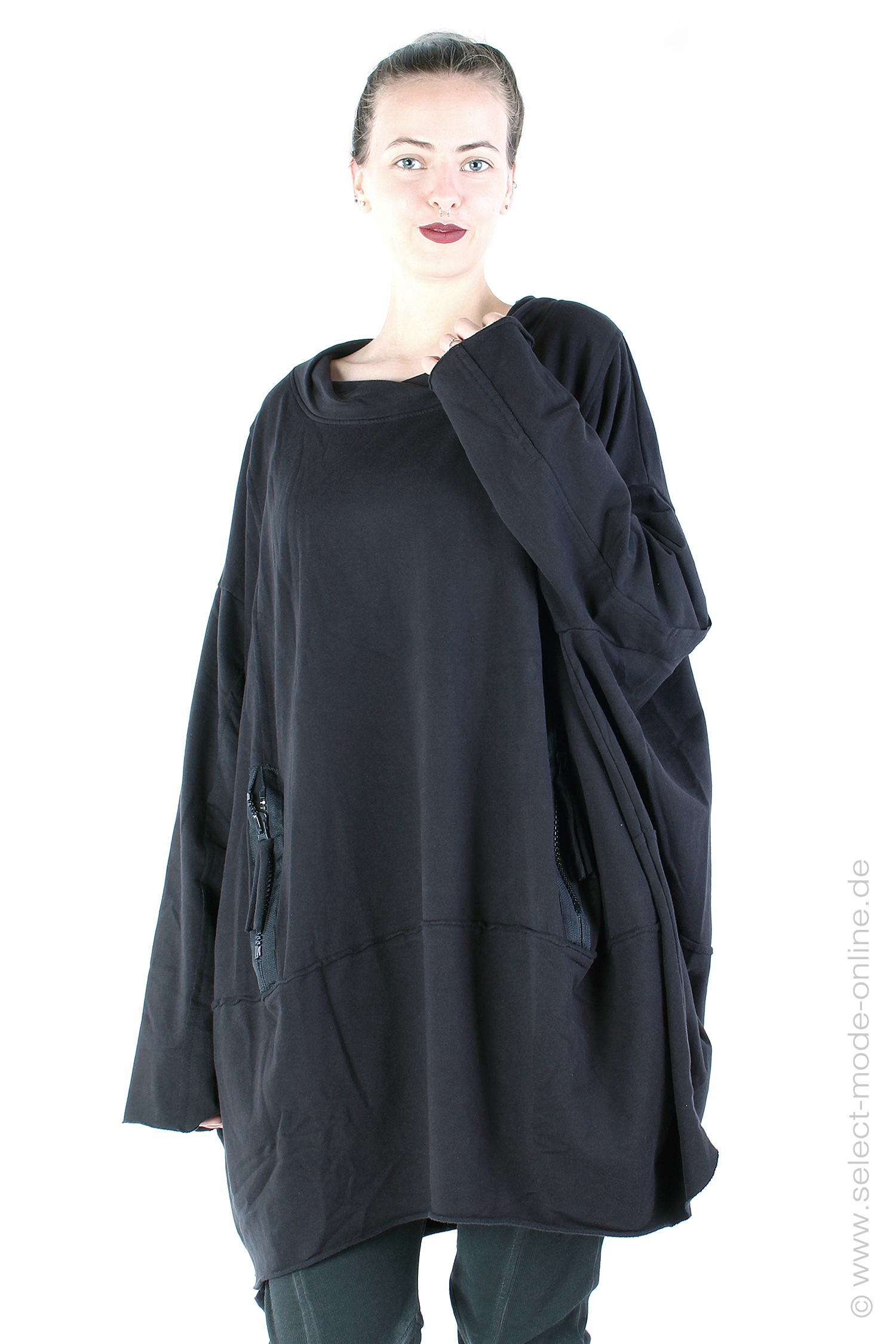 Oversize Sweater - Black - 23655