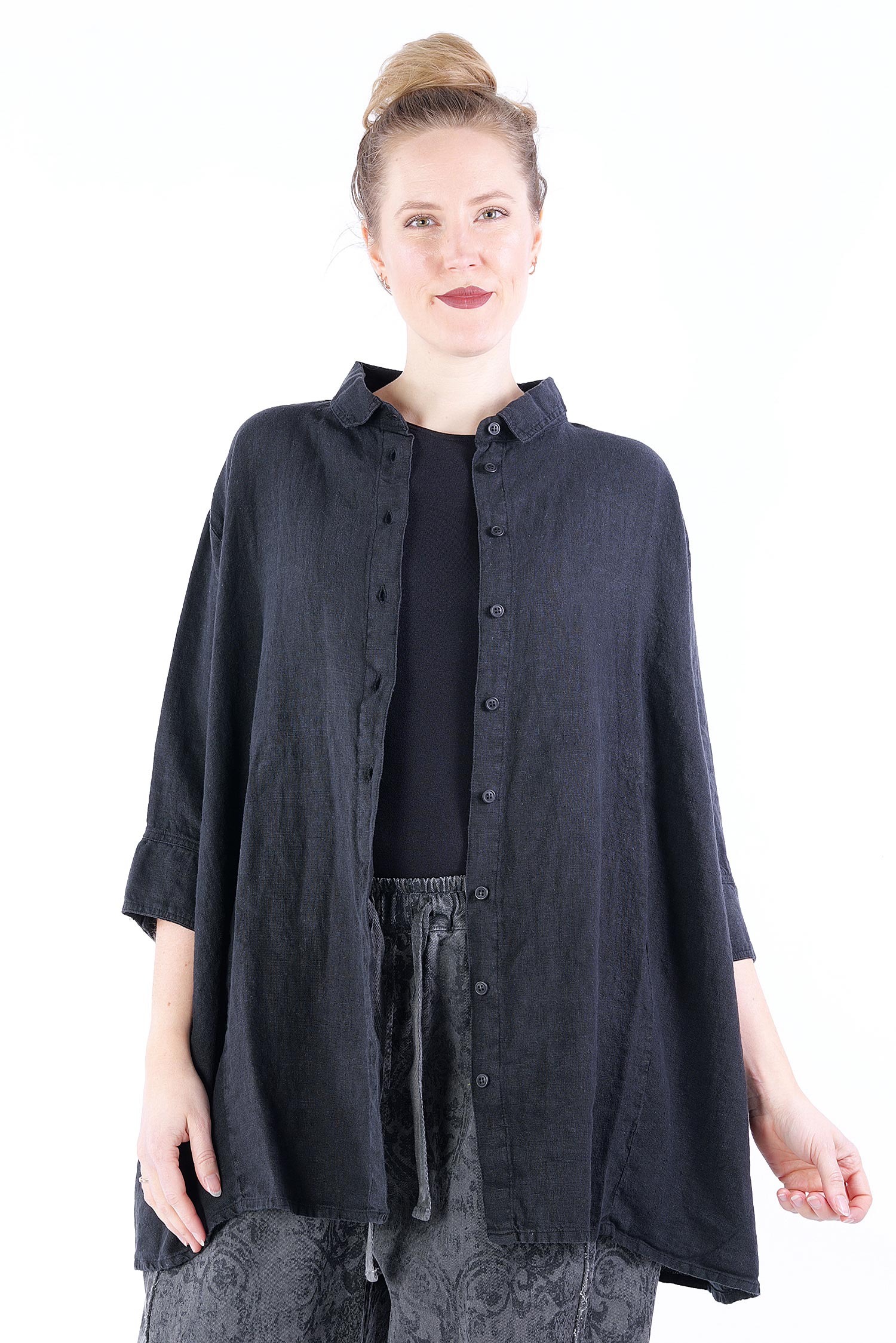 Tulip oversize blouse - 1253540409 - black