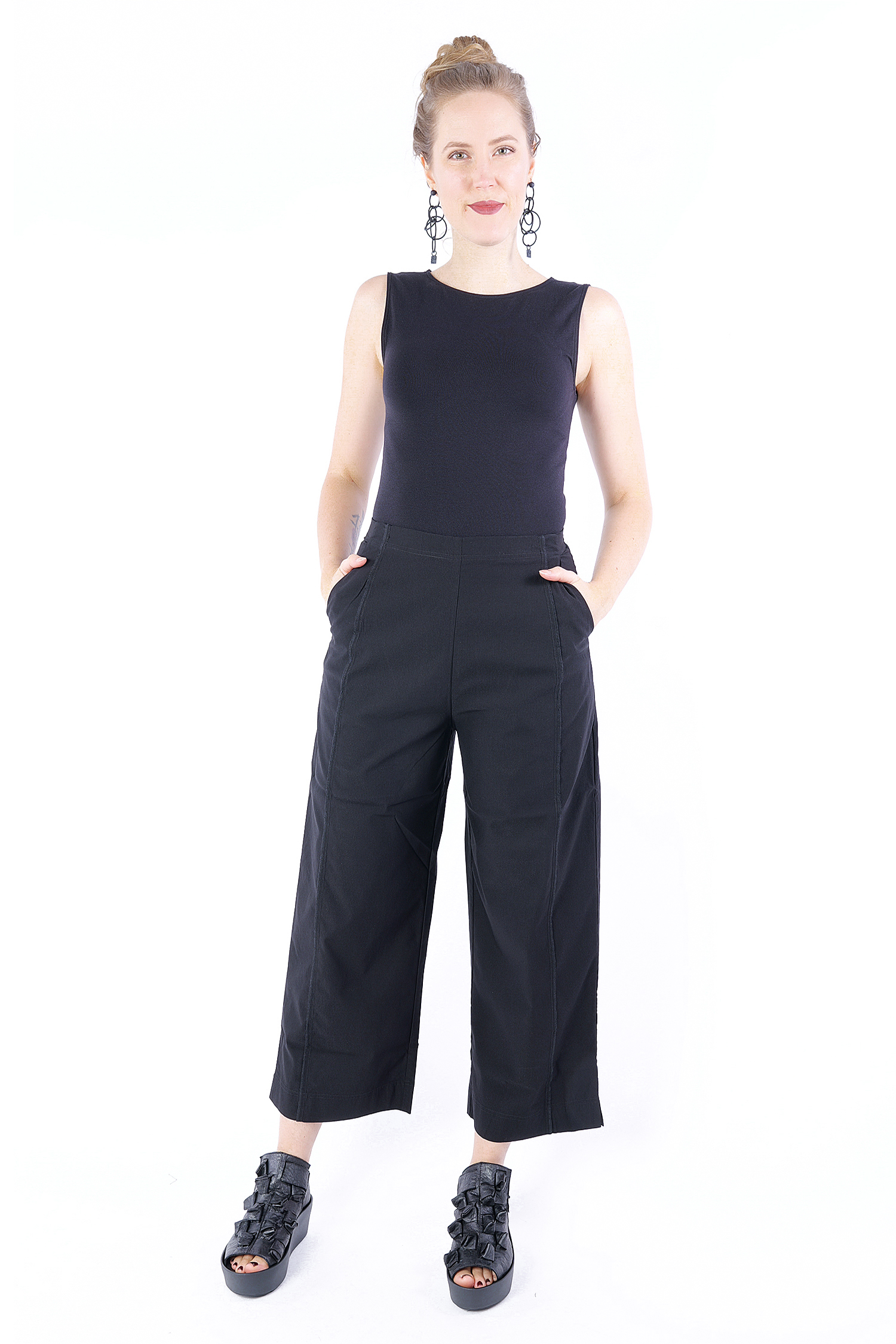 Stretch Culotte - 1253220118 - Schwarz