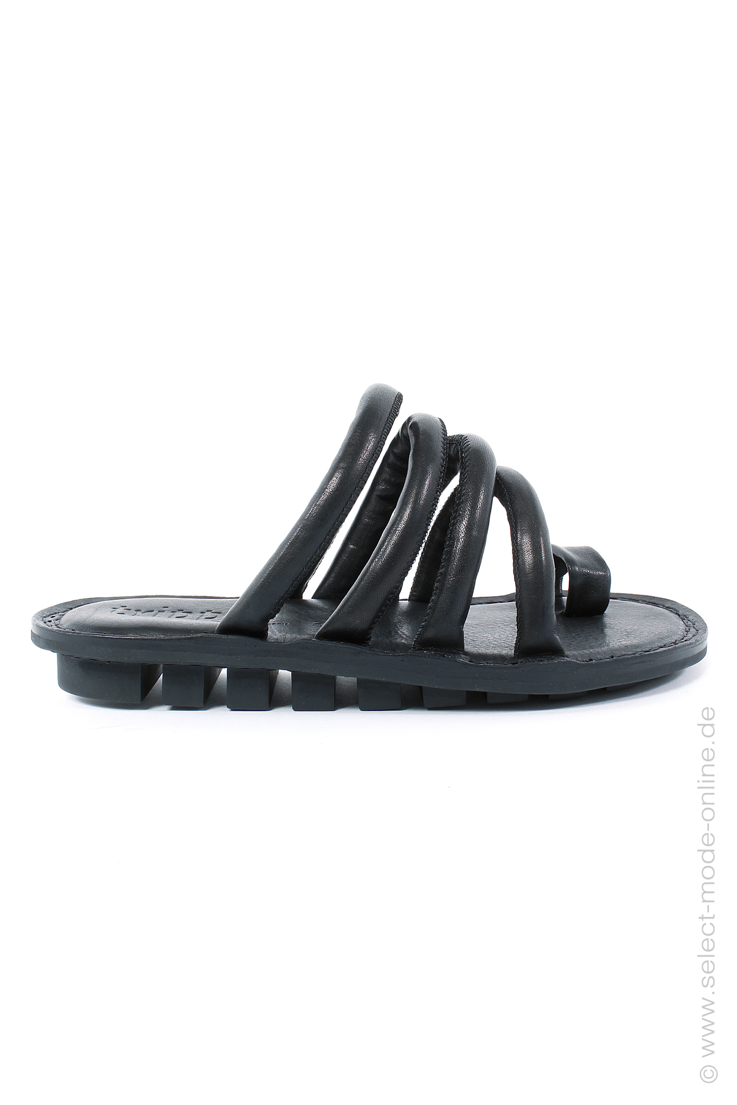 Leder Sandalen - Schwarz - Threads