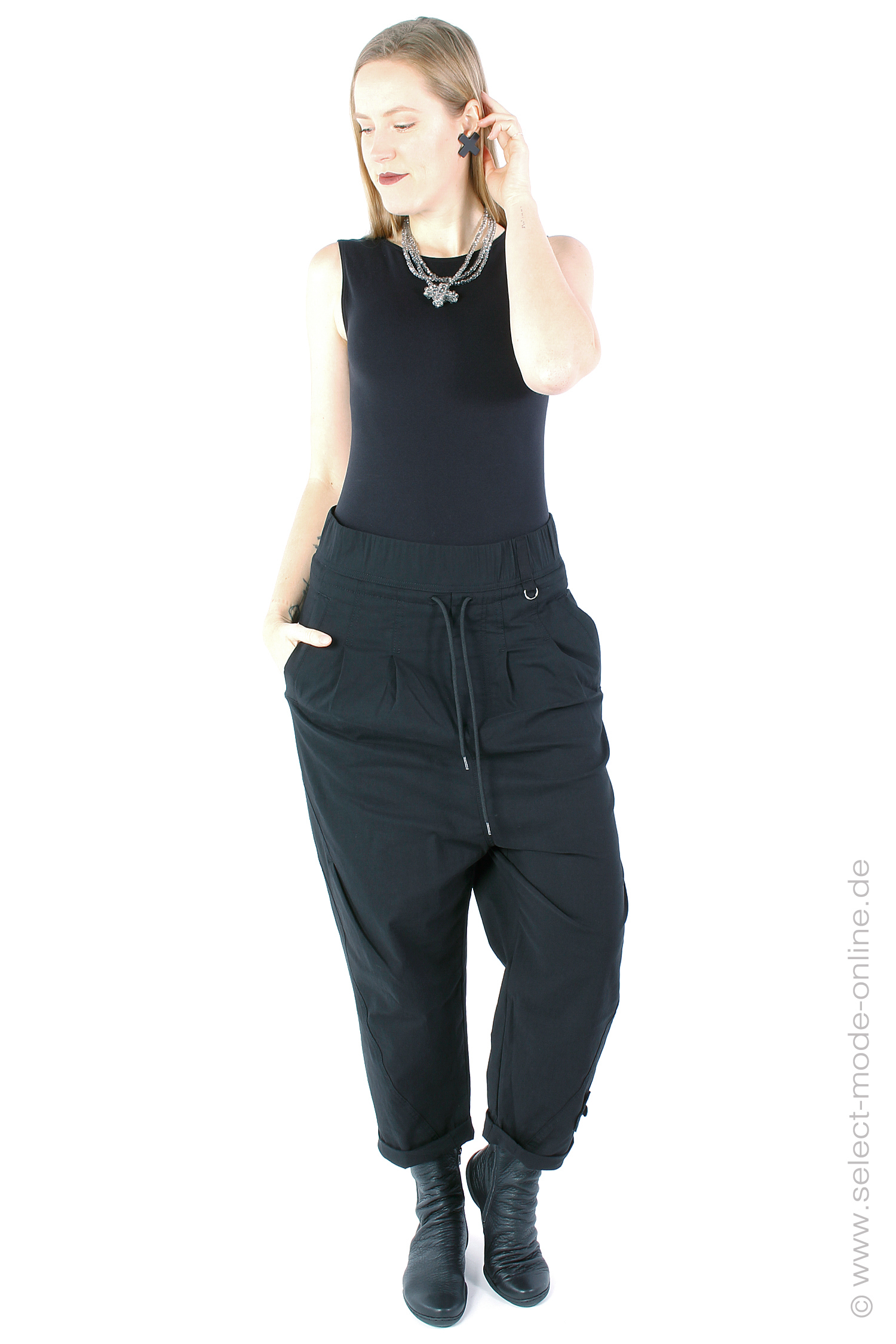 Stretch pants - Black - 1080