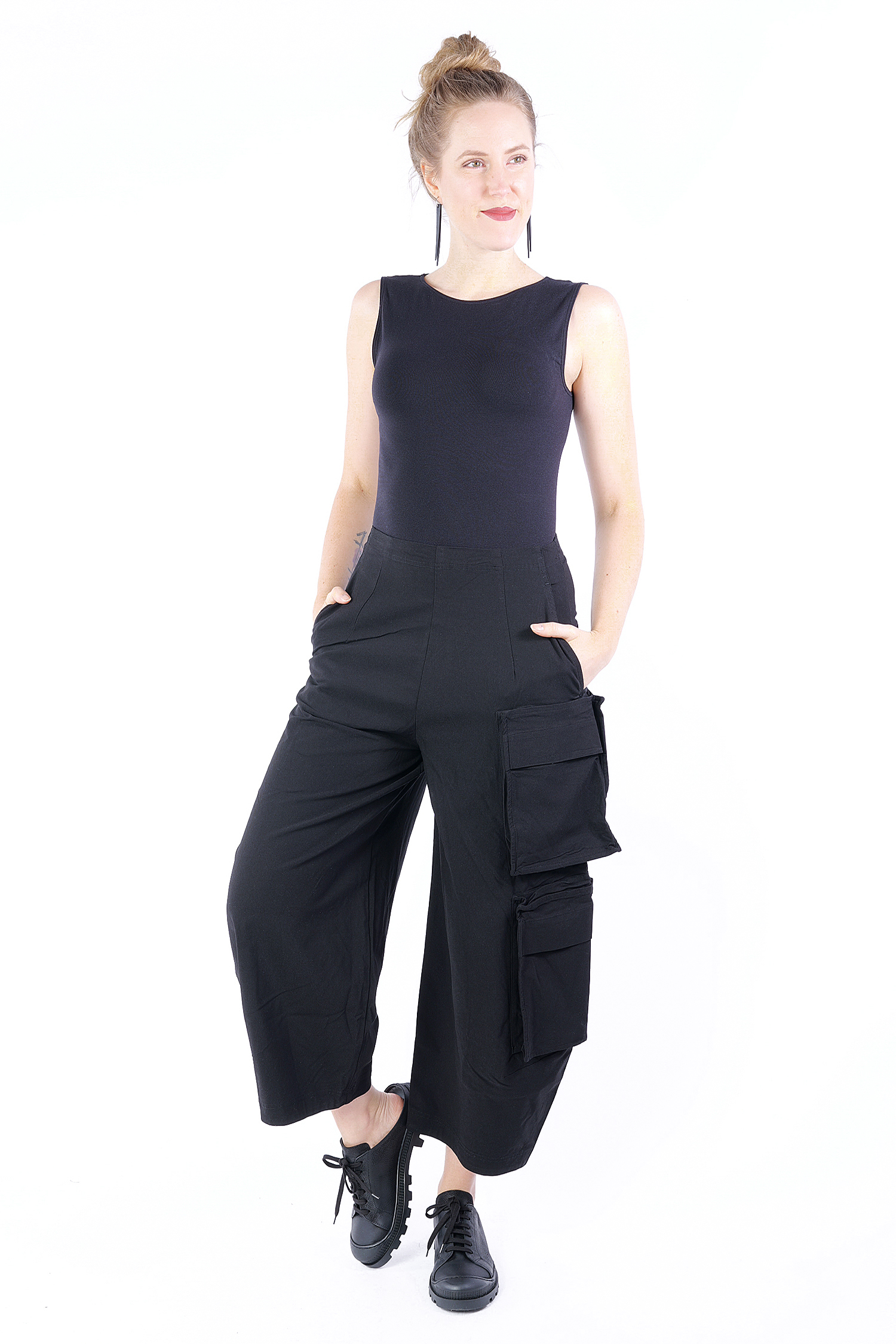 Tulip stretch pants - 1253390128 - black