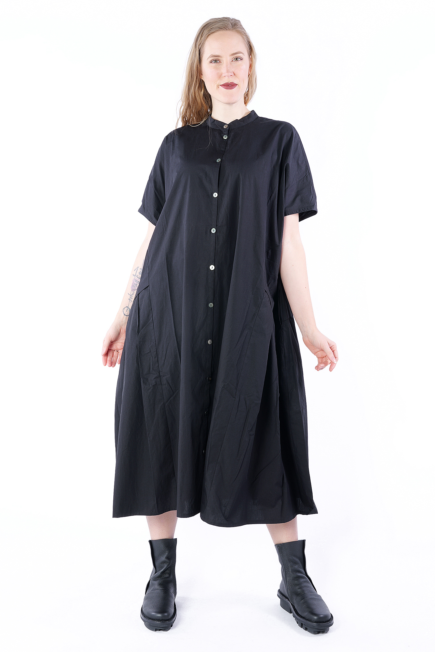 Oversize blouse dress - black - 251471