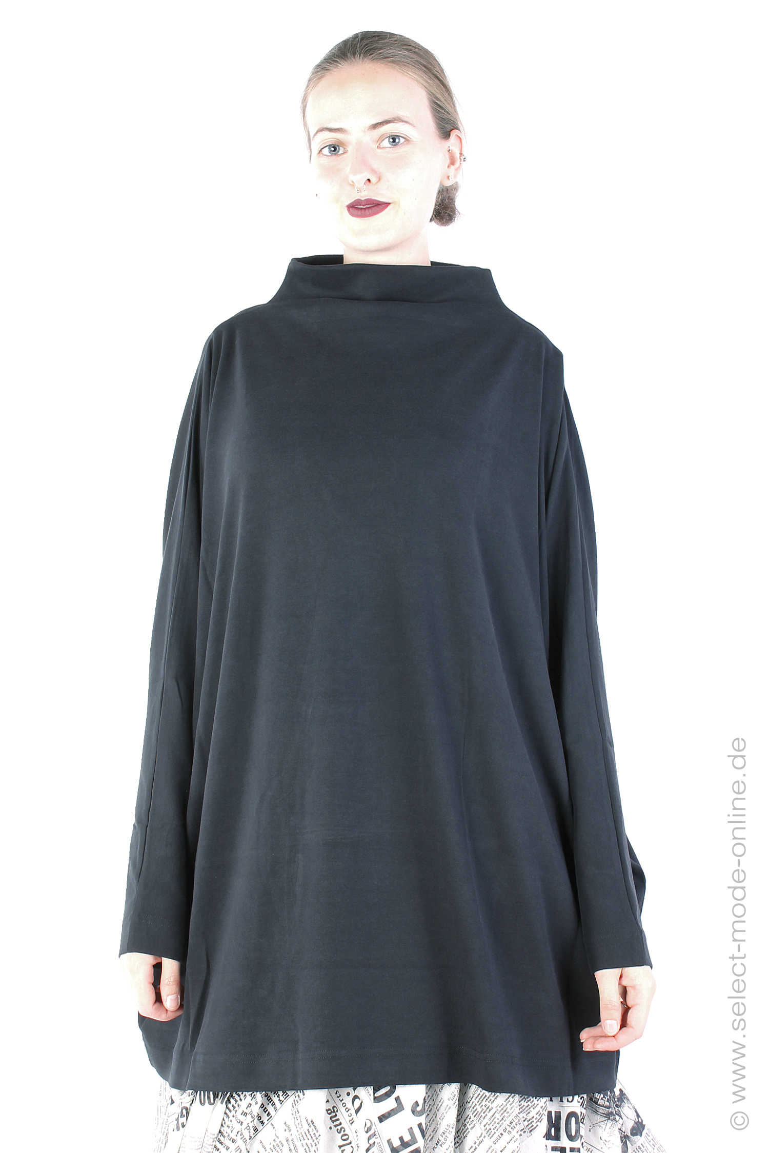 Oversize tunic - Black-Grey - 243013