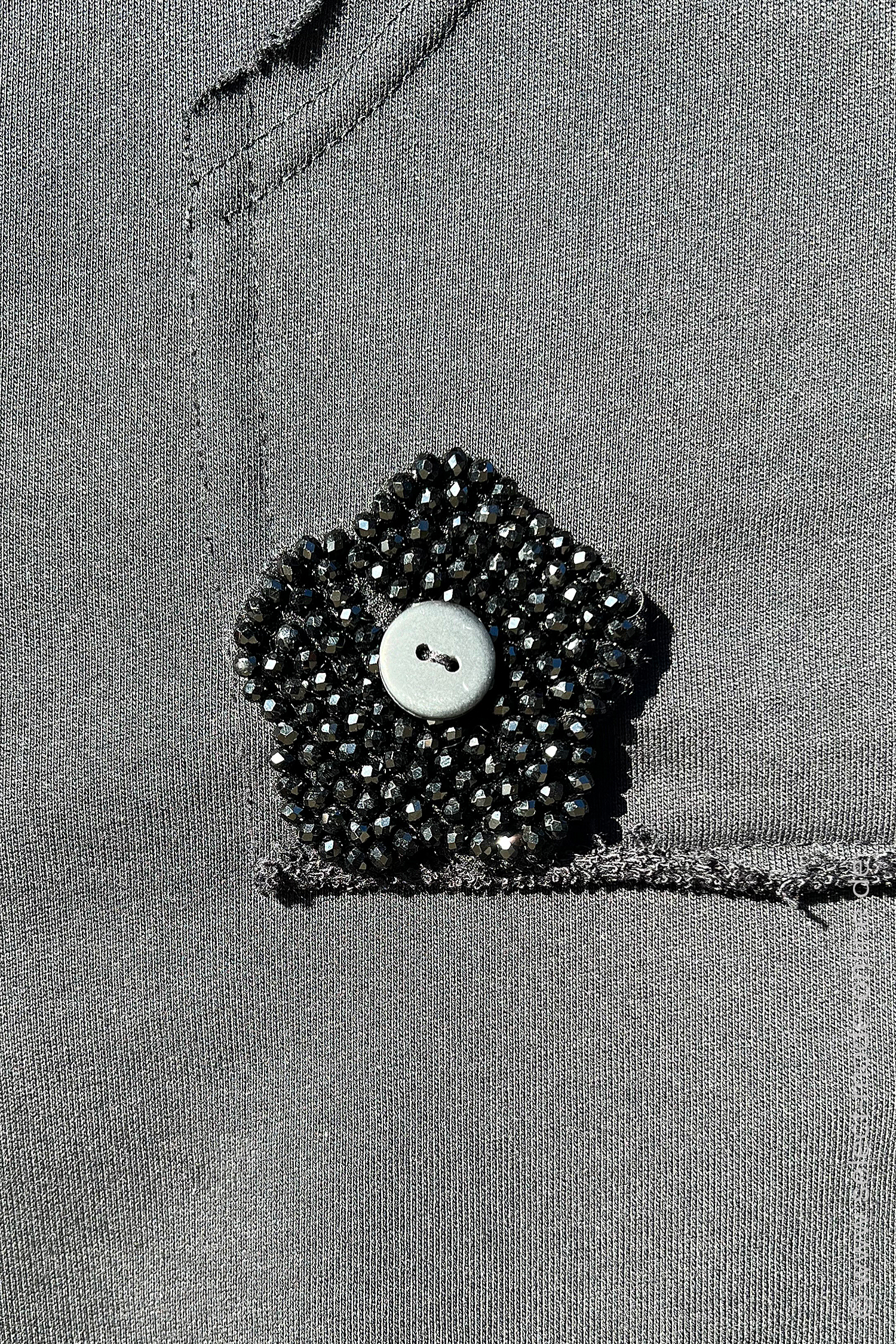 Blüten Patch - Schwarz - 0003