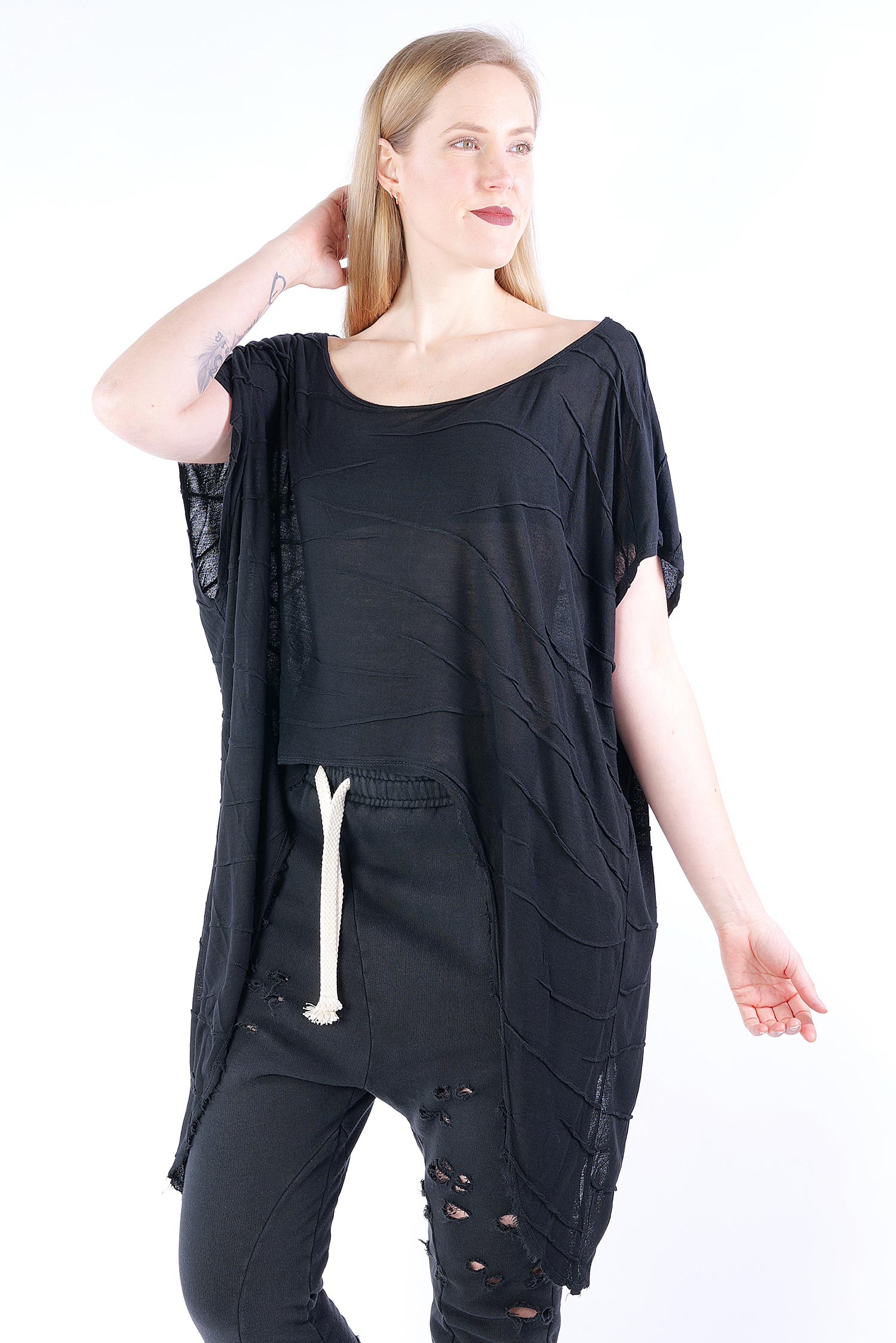 Oversize top - Black - W5076