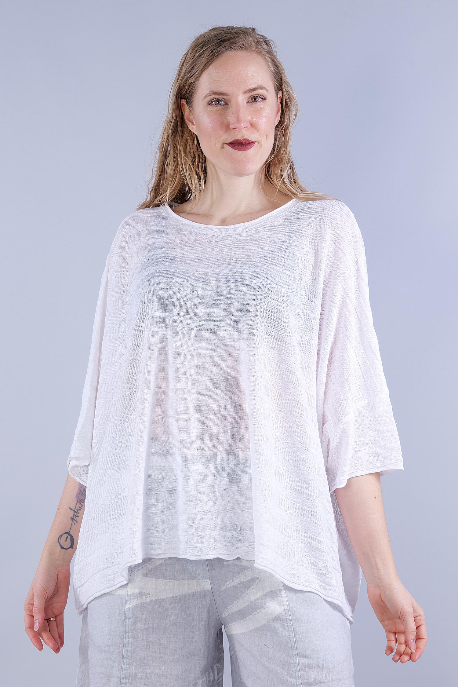 Fine knit top - 1253510701 - offwhite