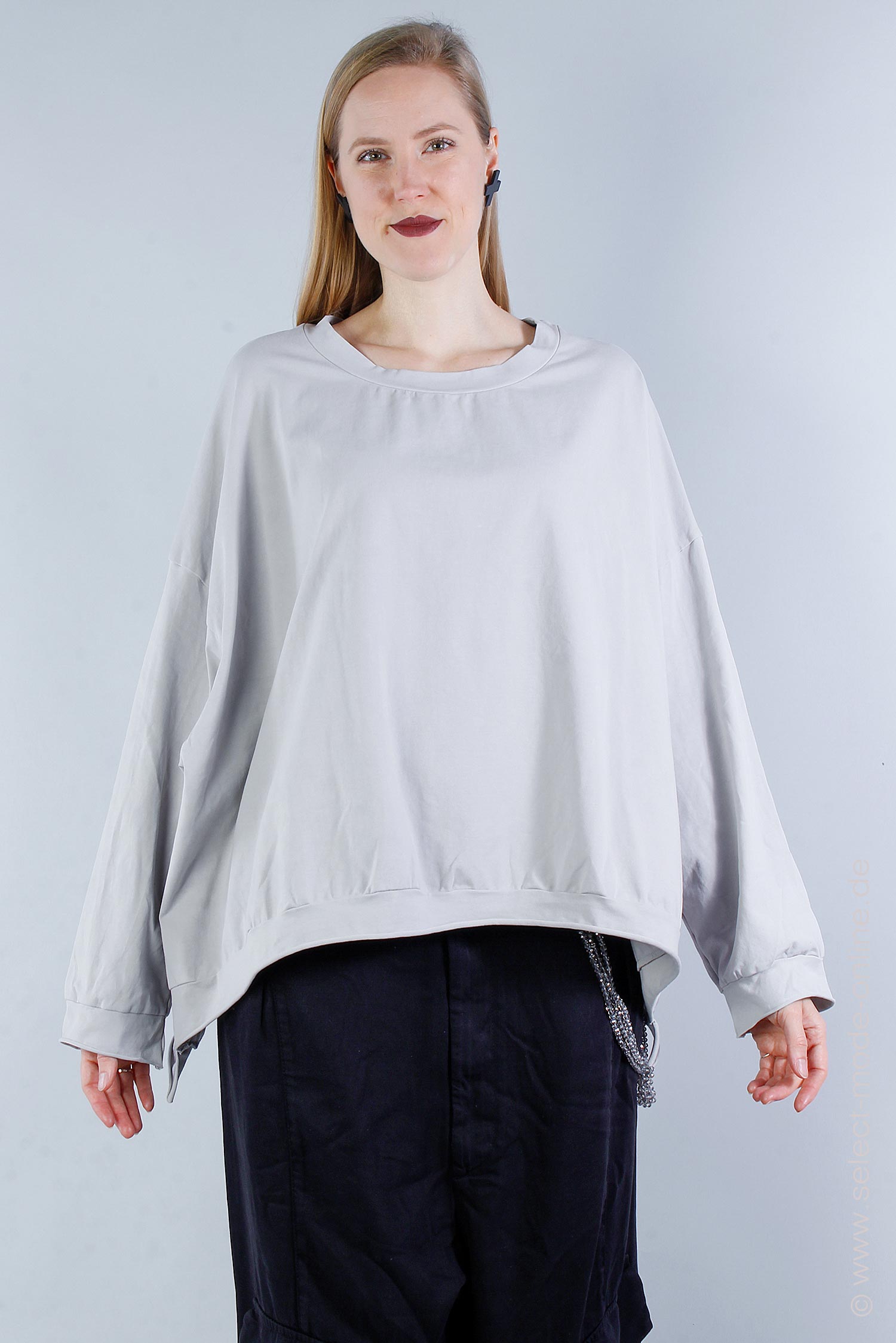 Oversize Pullover - Kiesel - Handcare