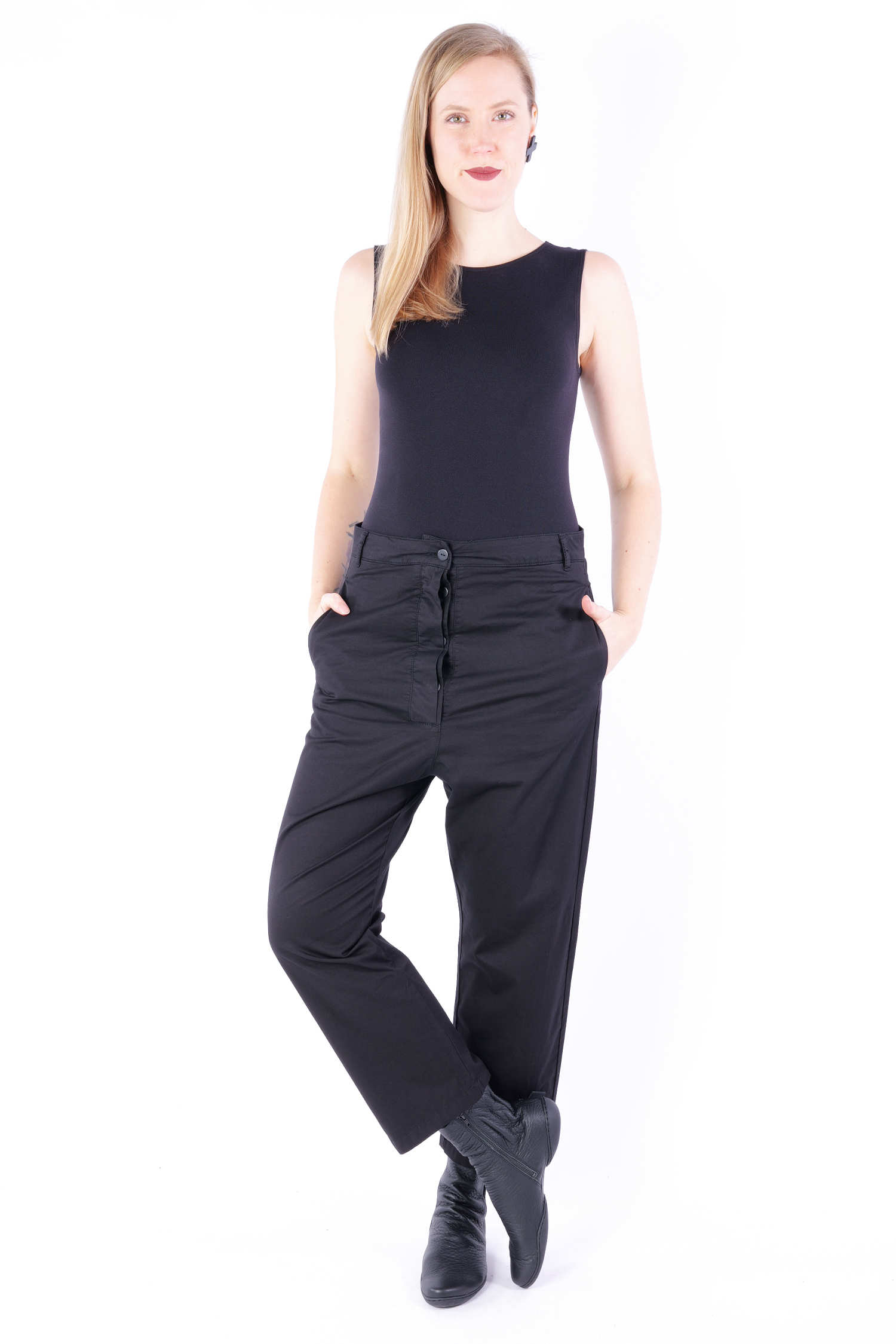 Casual stretch pants - Black - 1077