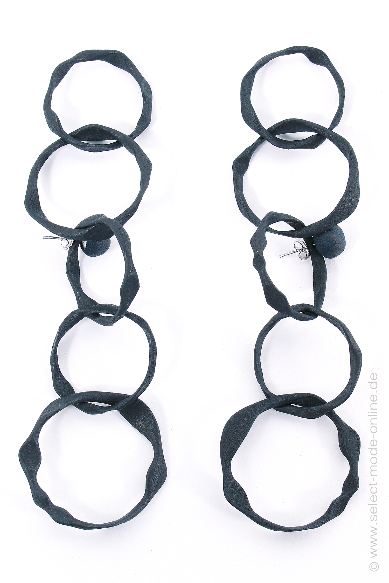 Long earrings - black - Carta Earrings