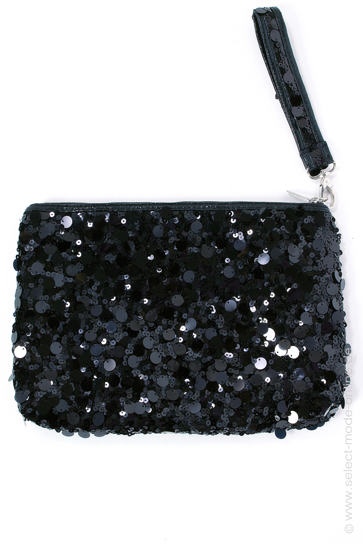 Sequins clutch - black