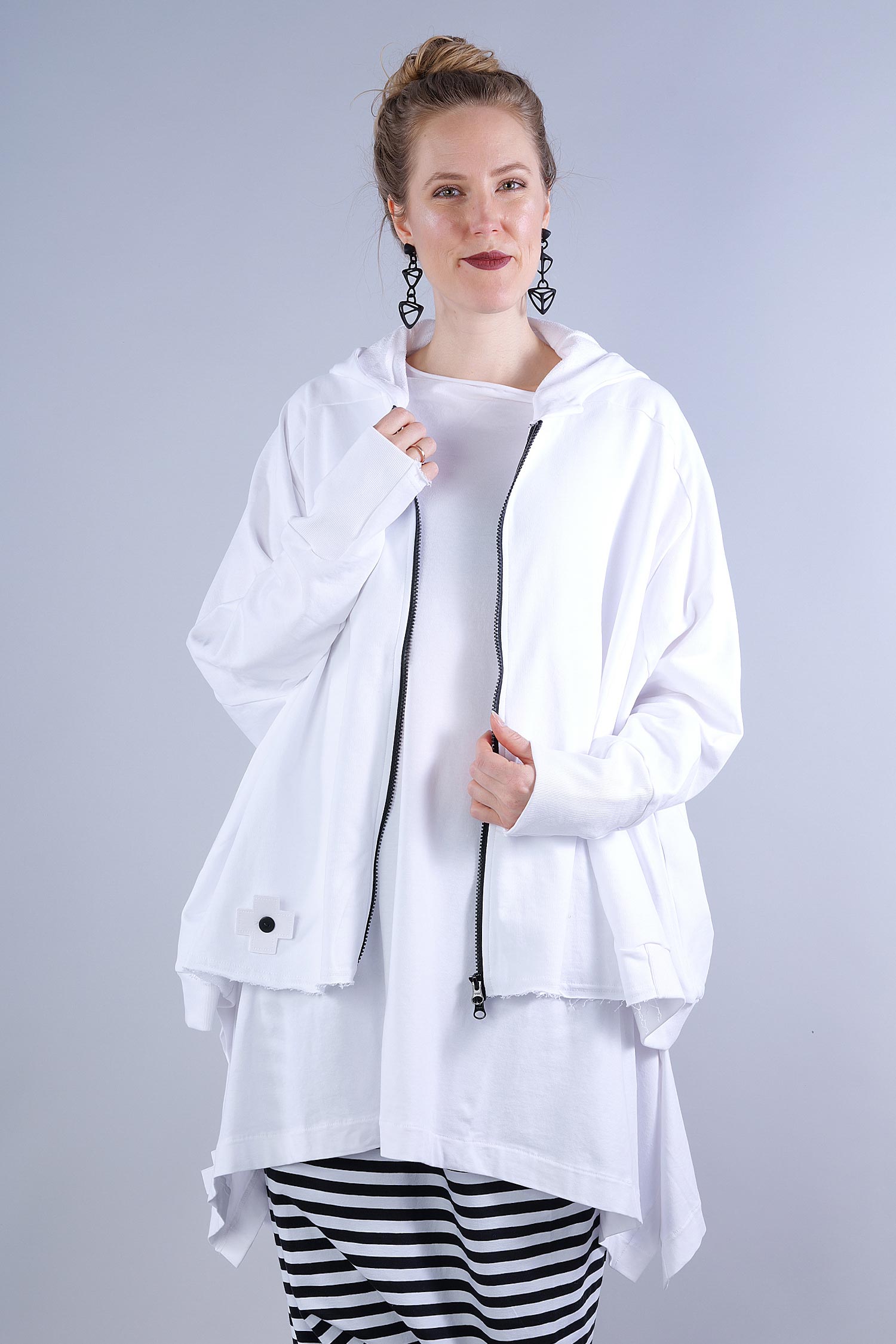 Oversize sweat jacket - White - 2083