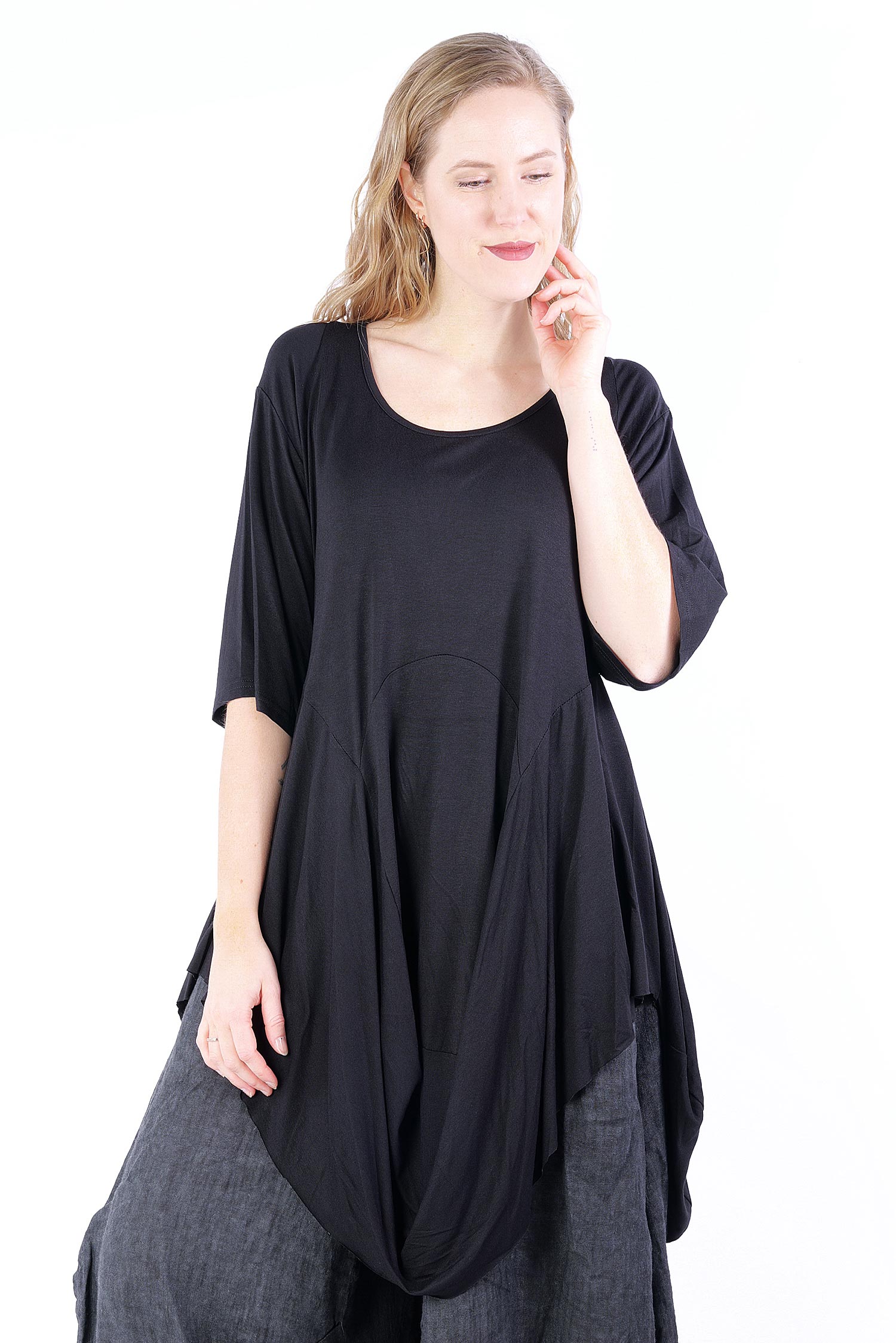 Jersey tunic - black - 25032