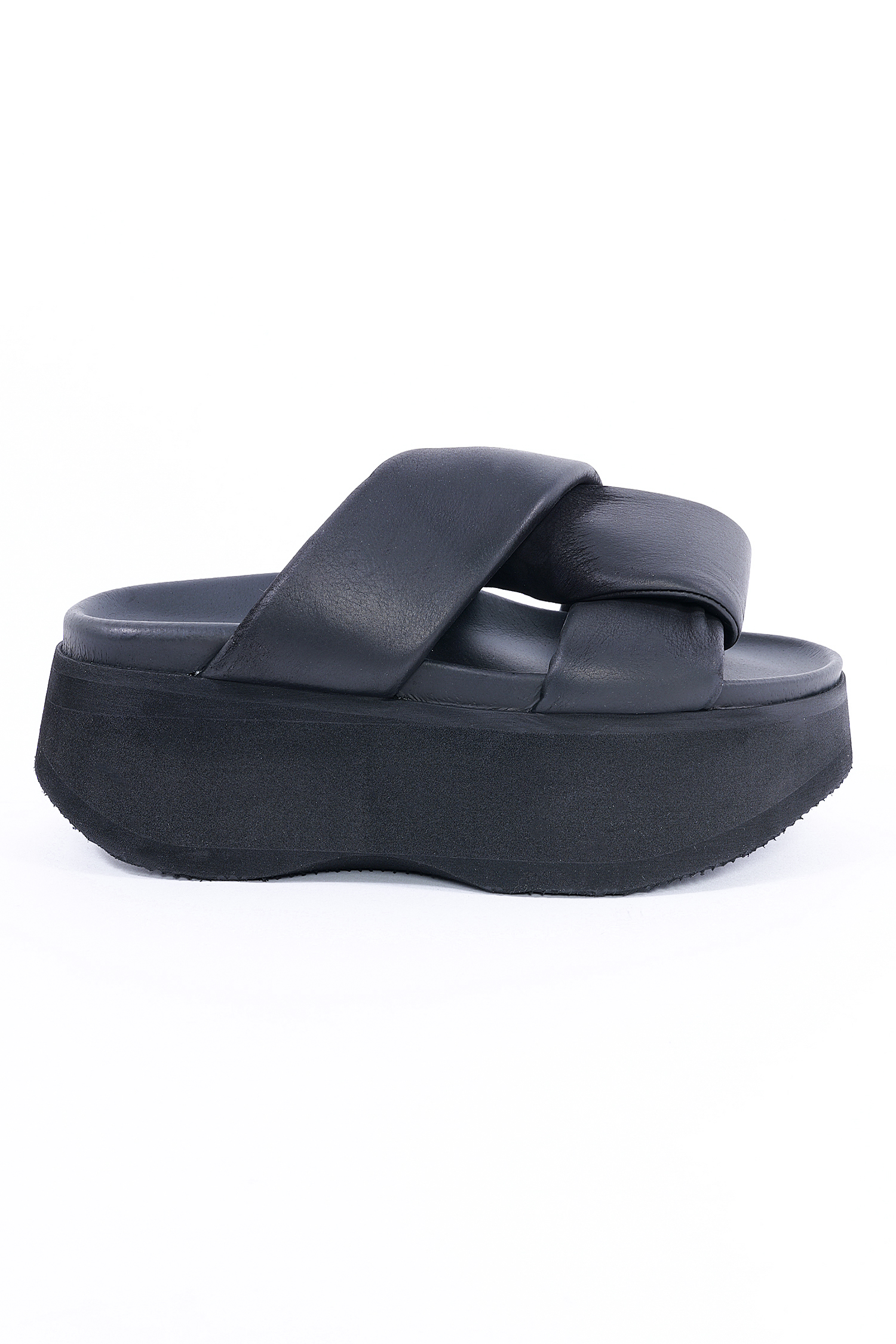 Padded platform sandals - Black - 7161