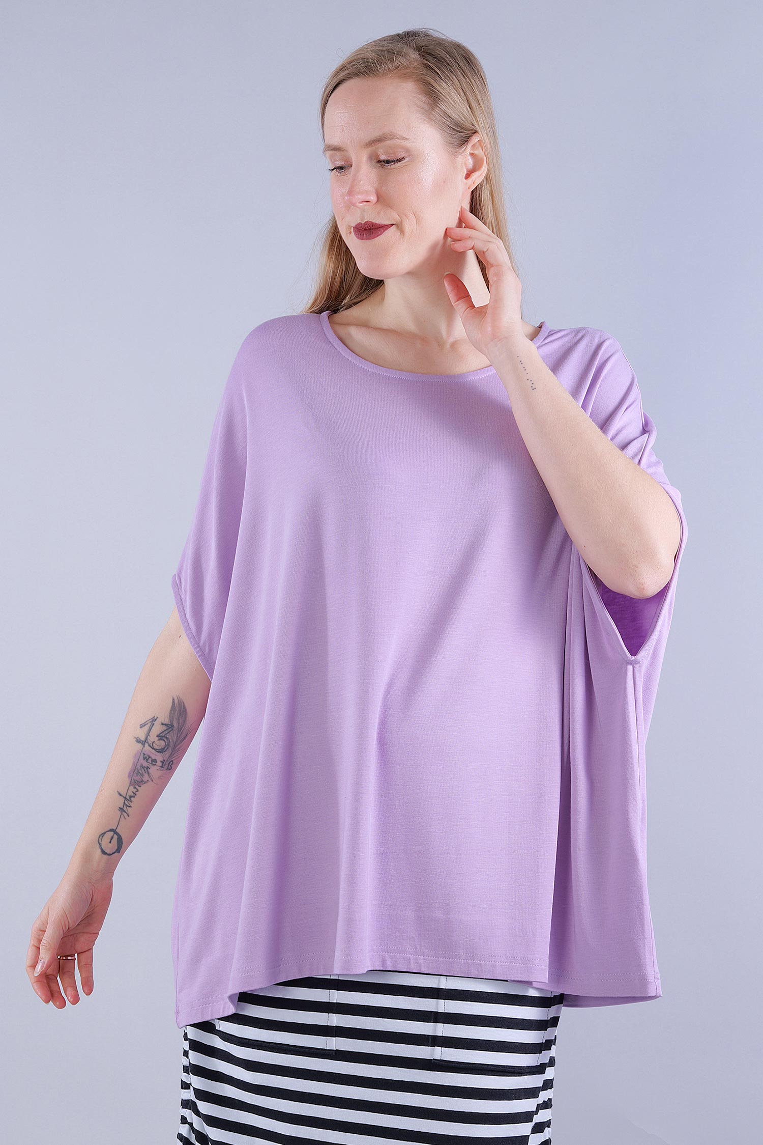 Oversize Jerseyshirt - Violet Ice - 2605