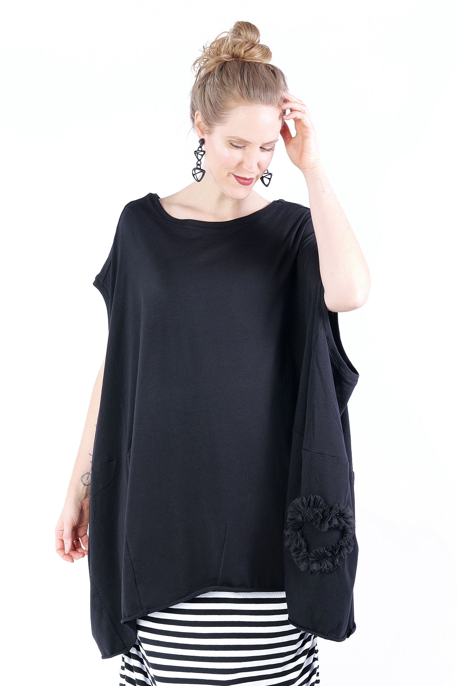 Jersey tunic - Black - 5019