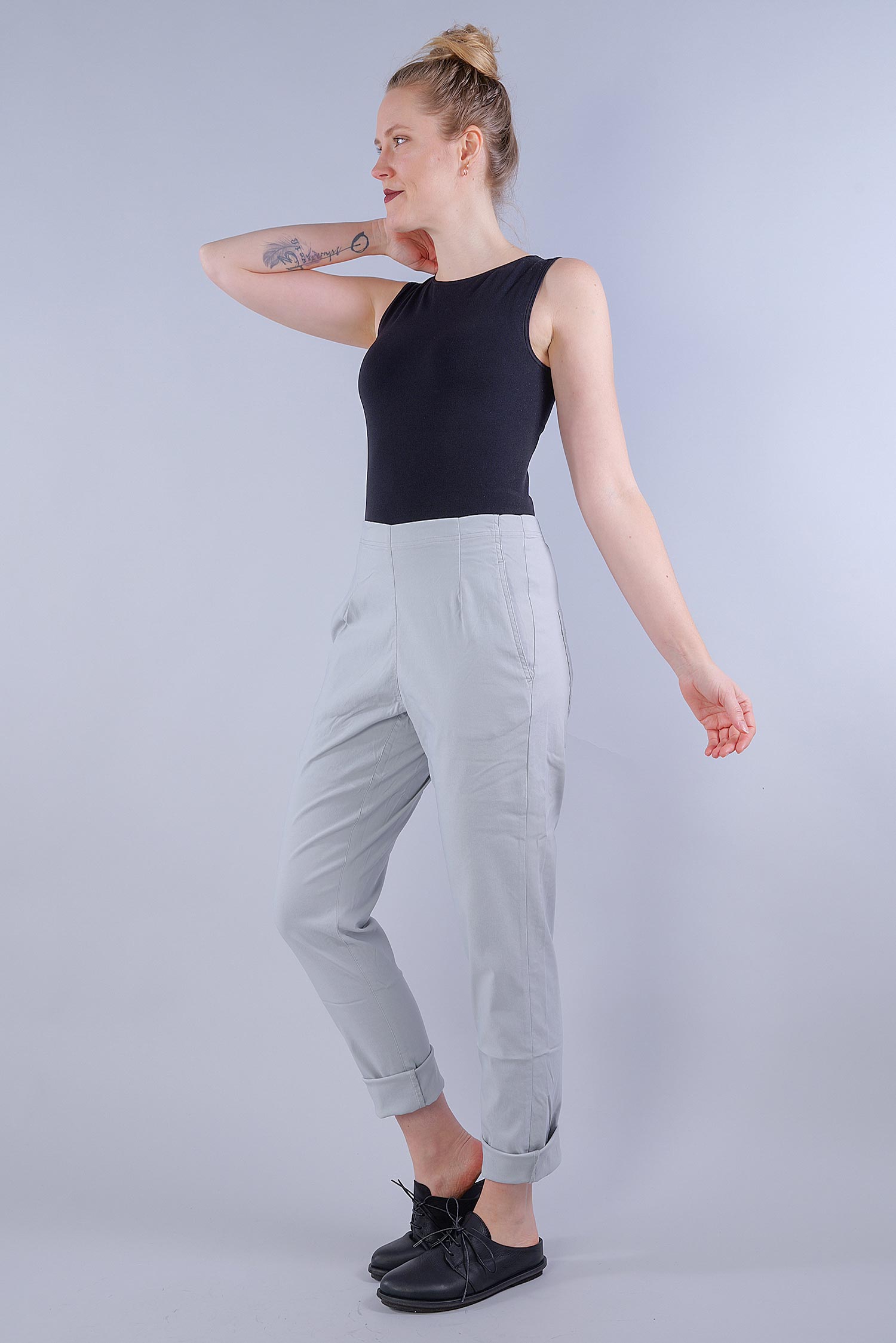 Casual stretch pants - 1253440134 - grey