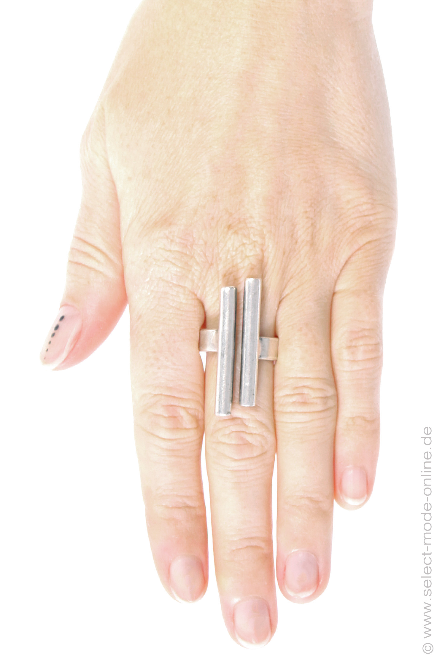 Silber Ring - Double Line Ring