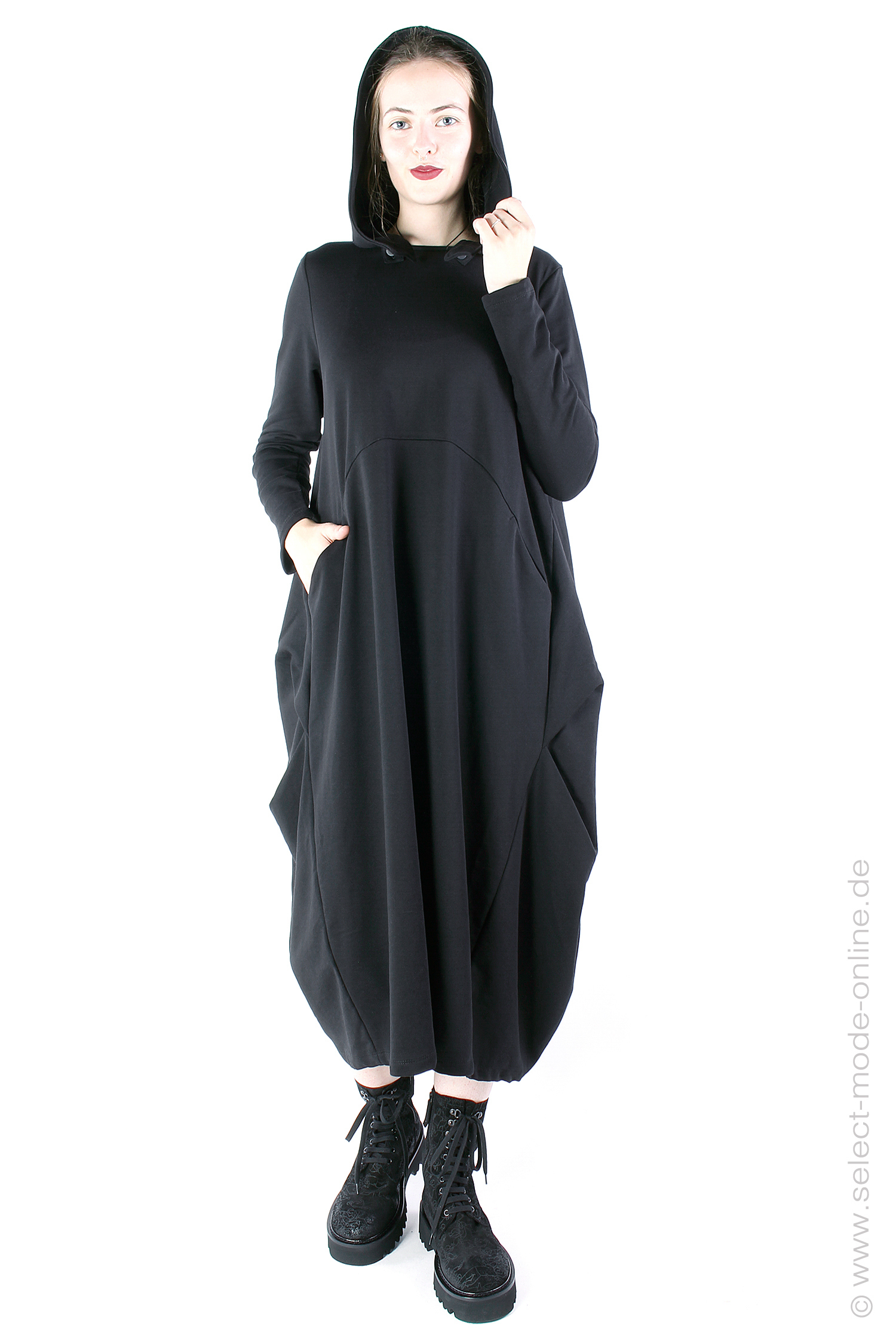 Tulip sweat dress - Black - 1137