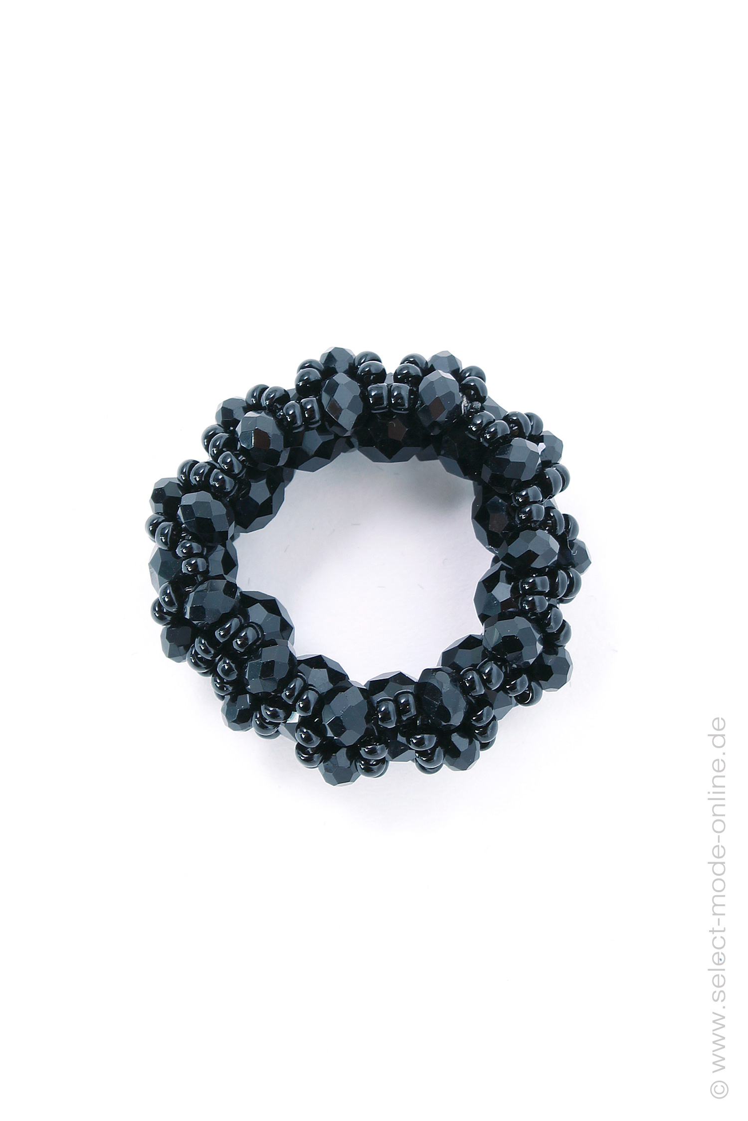 Faceted ring - black - 1812