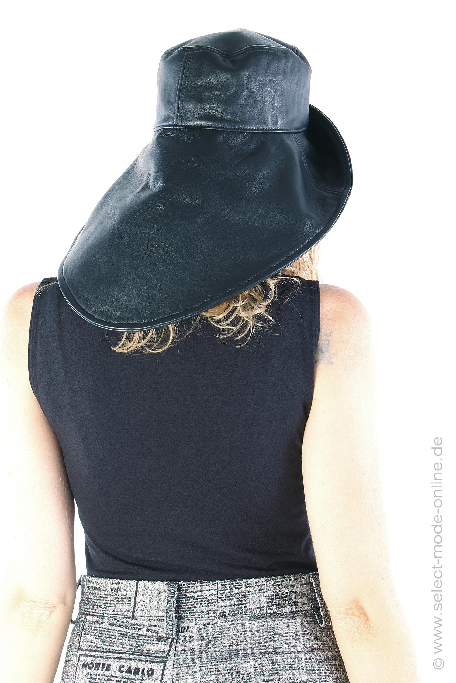 Leather hat - Black - LW964