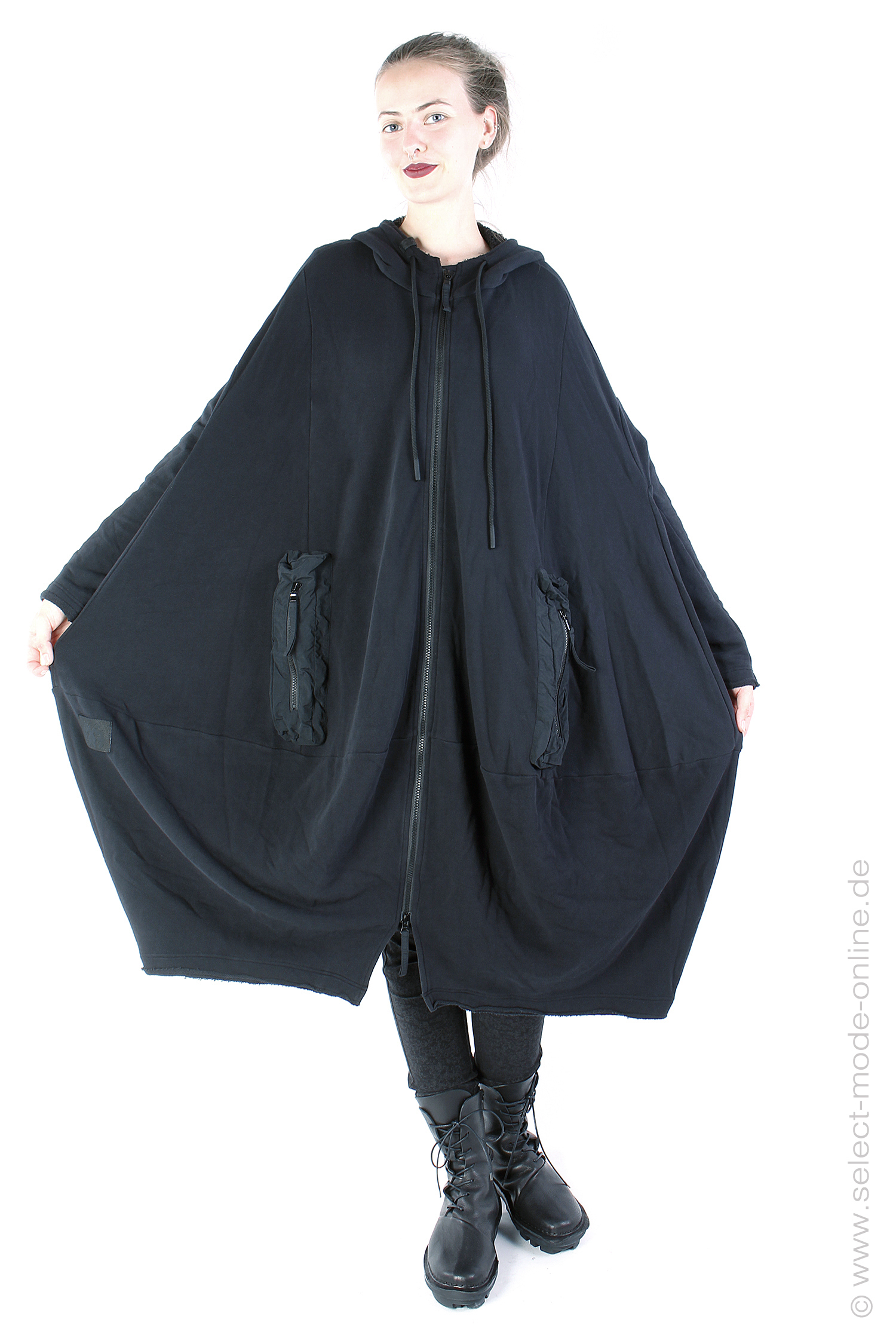 Long sweat coat - Black - 2243511229