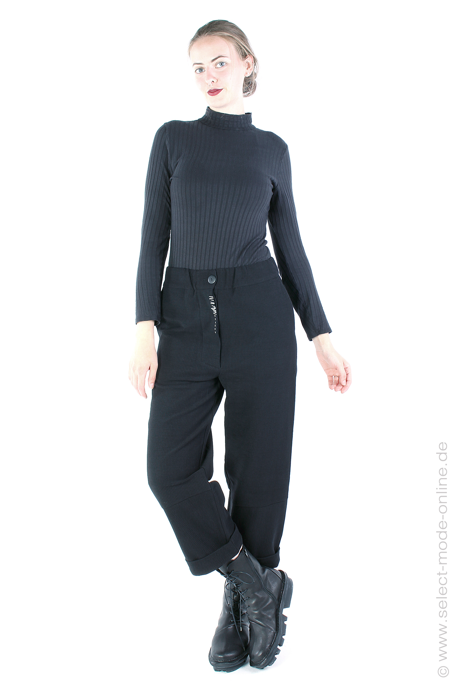 Corduroy pants - Black - ZINN