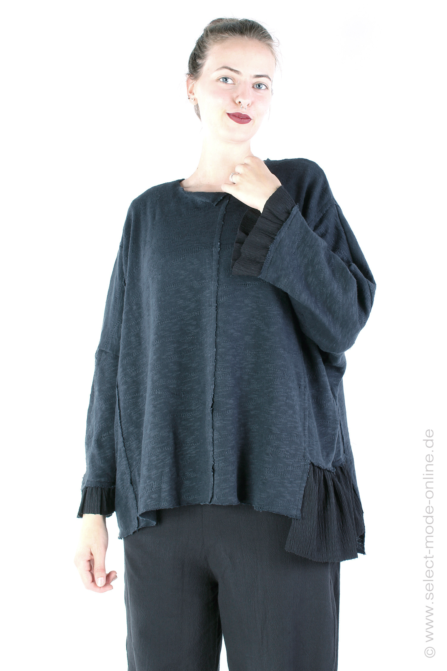 Oversize Pullover - Schwarz - 224-1506