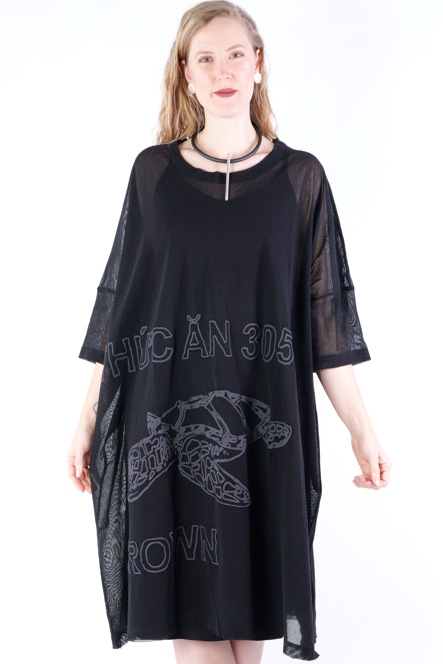 Tulle tunic - 1253340907 - black print