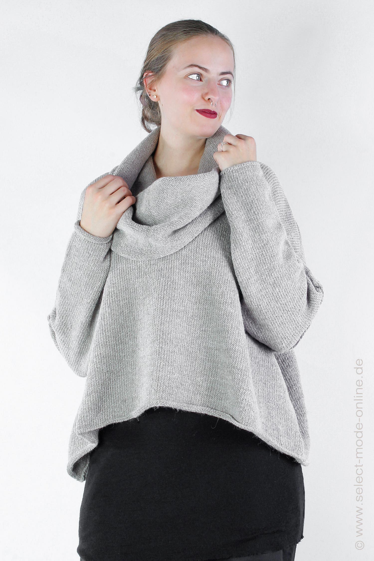 Knit pullover with loop - Faded beige - BRIST