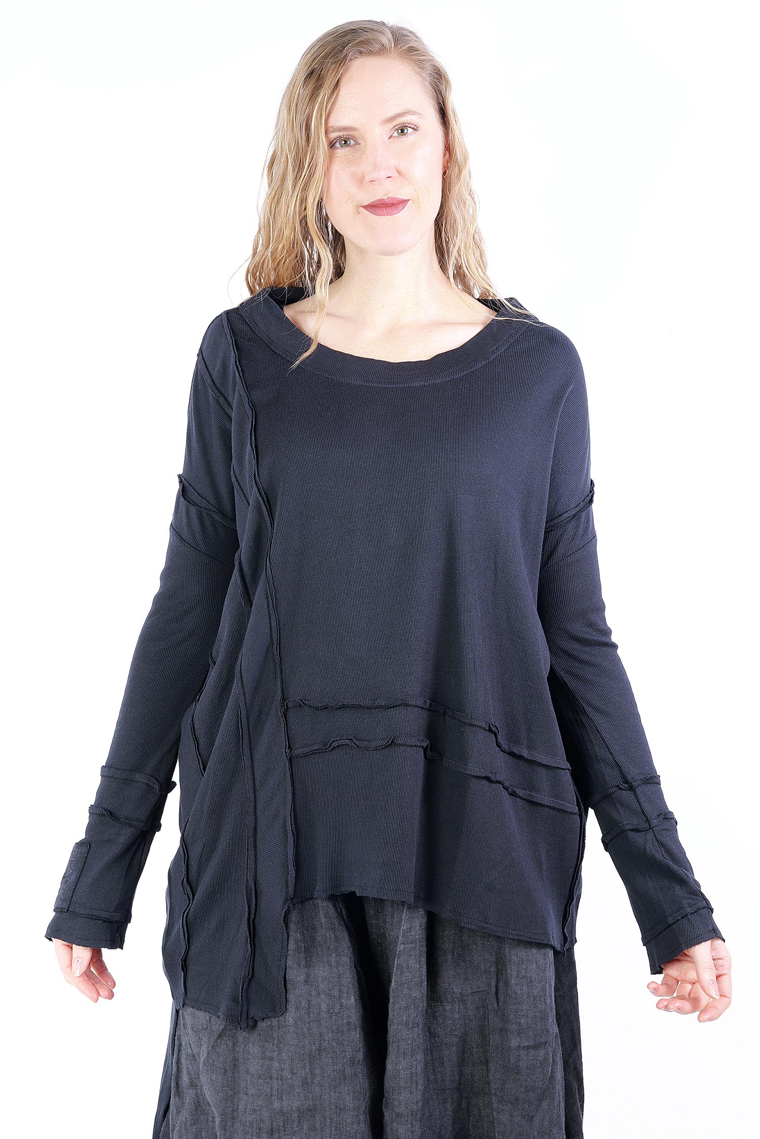 Rib jersey pullover - Black - 251.04.02