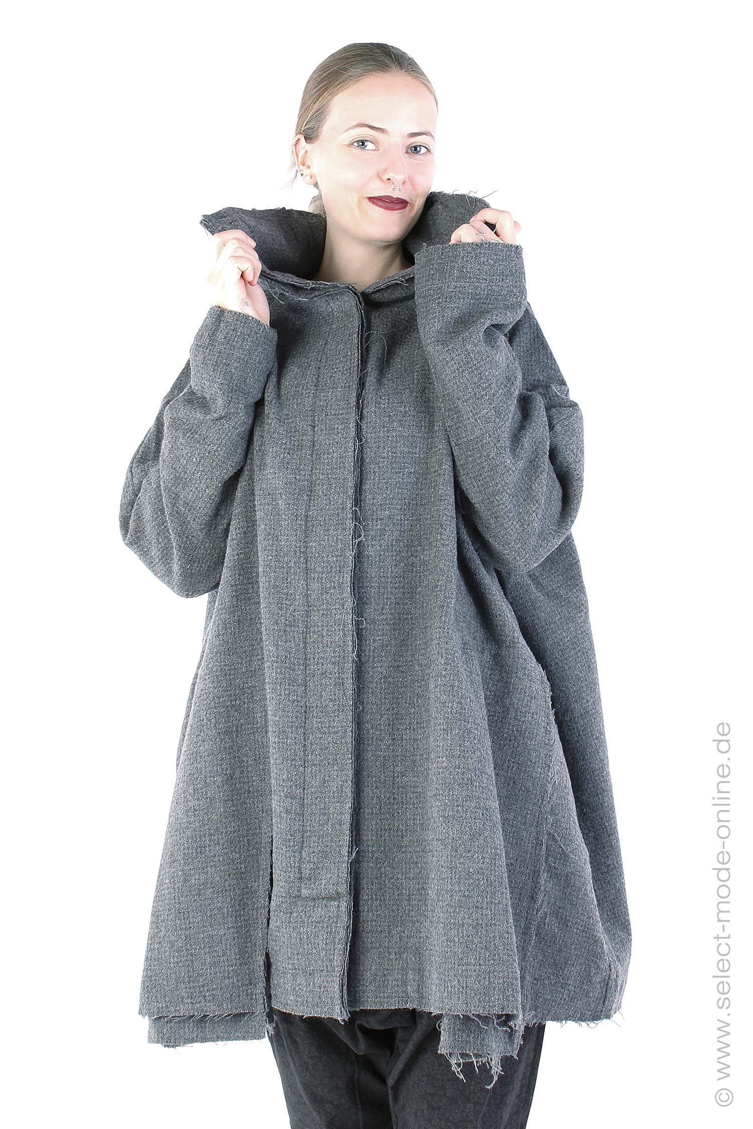 Long wool jacket - Rock - 2243281101