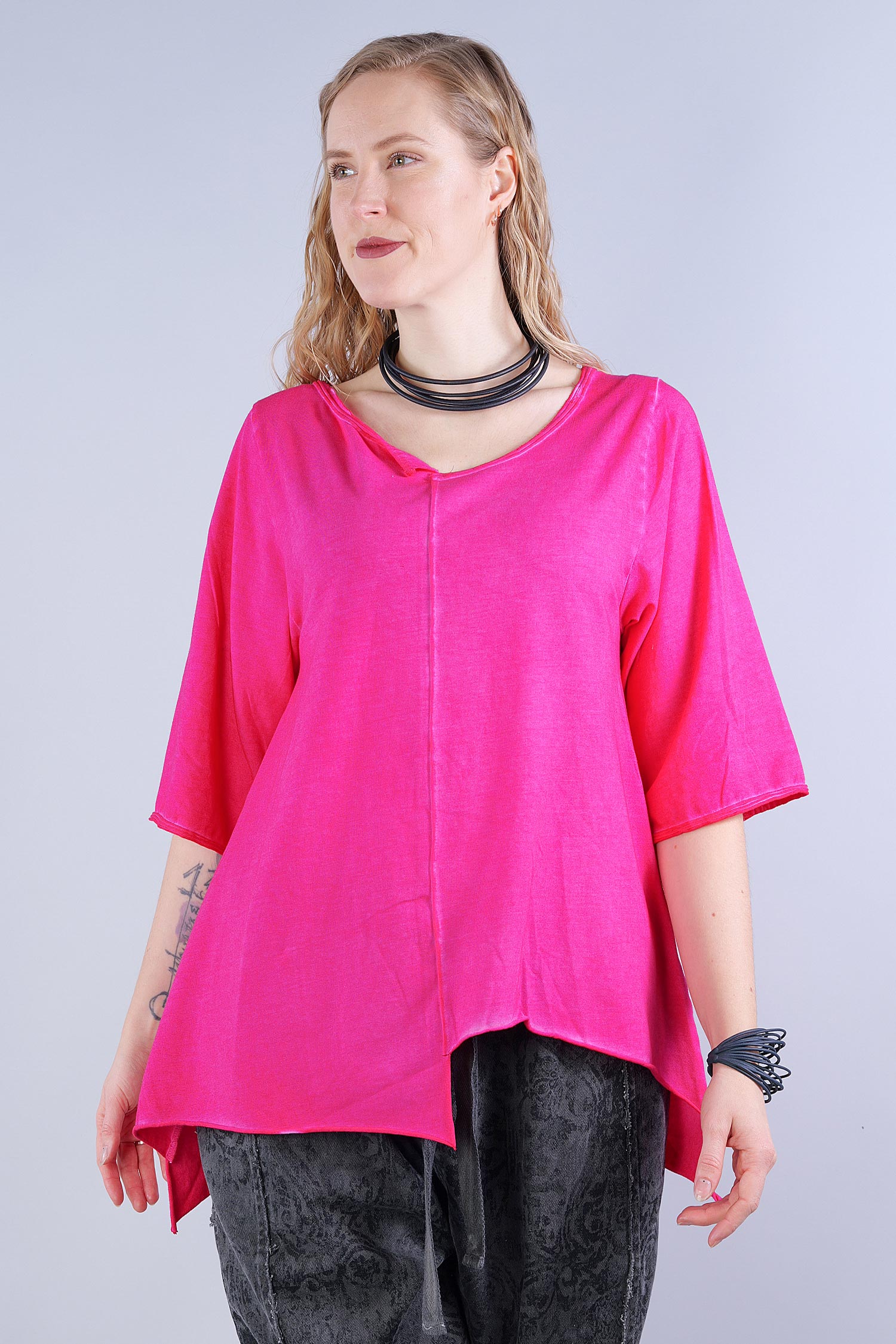 Oversize T-shirt - fuchsia - 25016