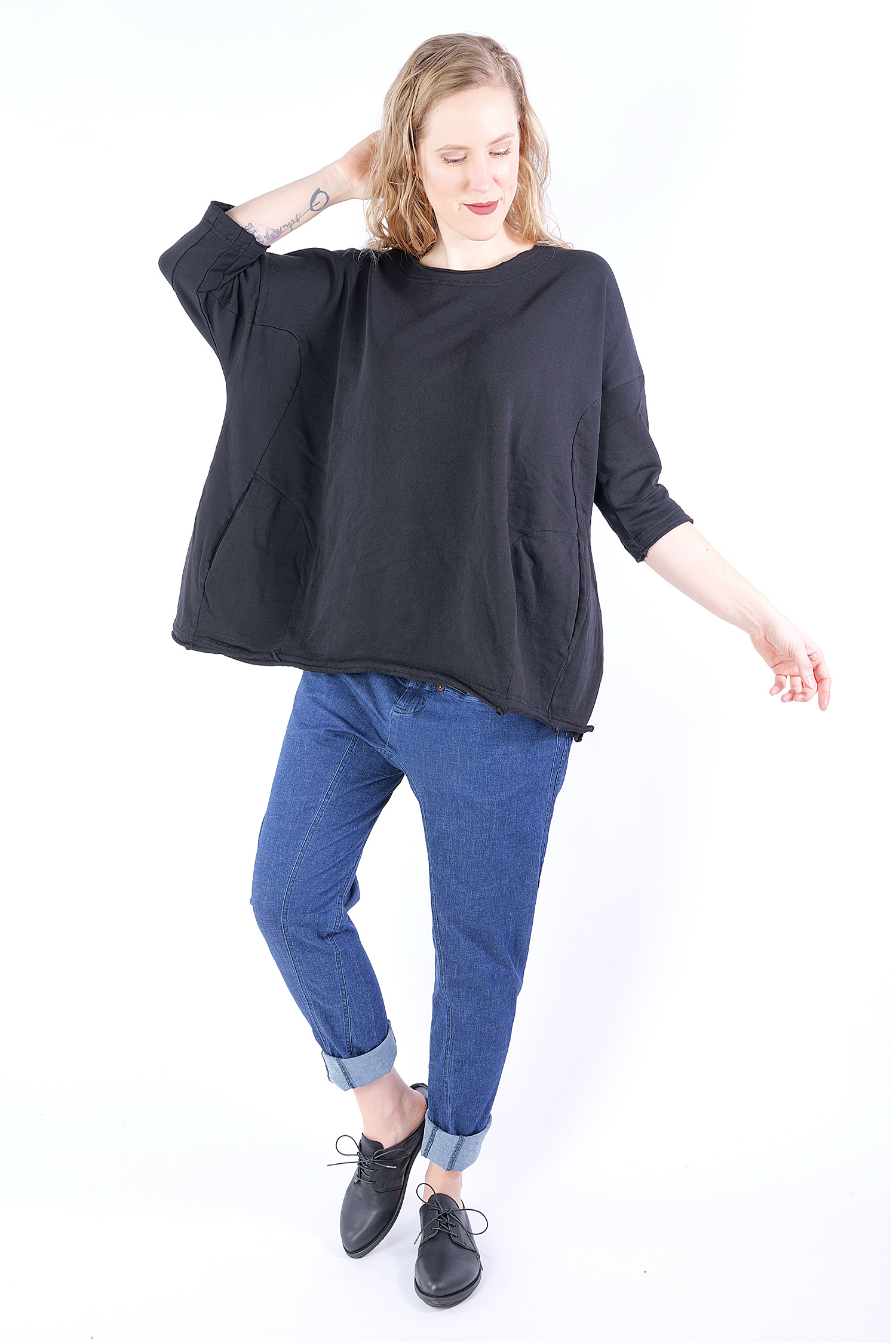 Oversize Shirt - 1253290524 - Schwarz