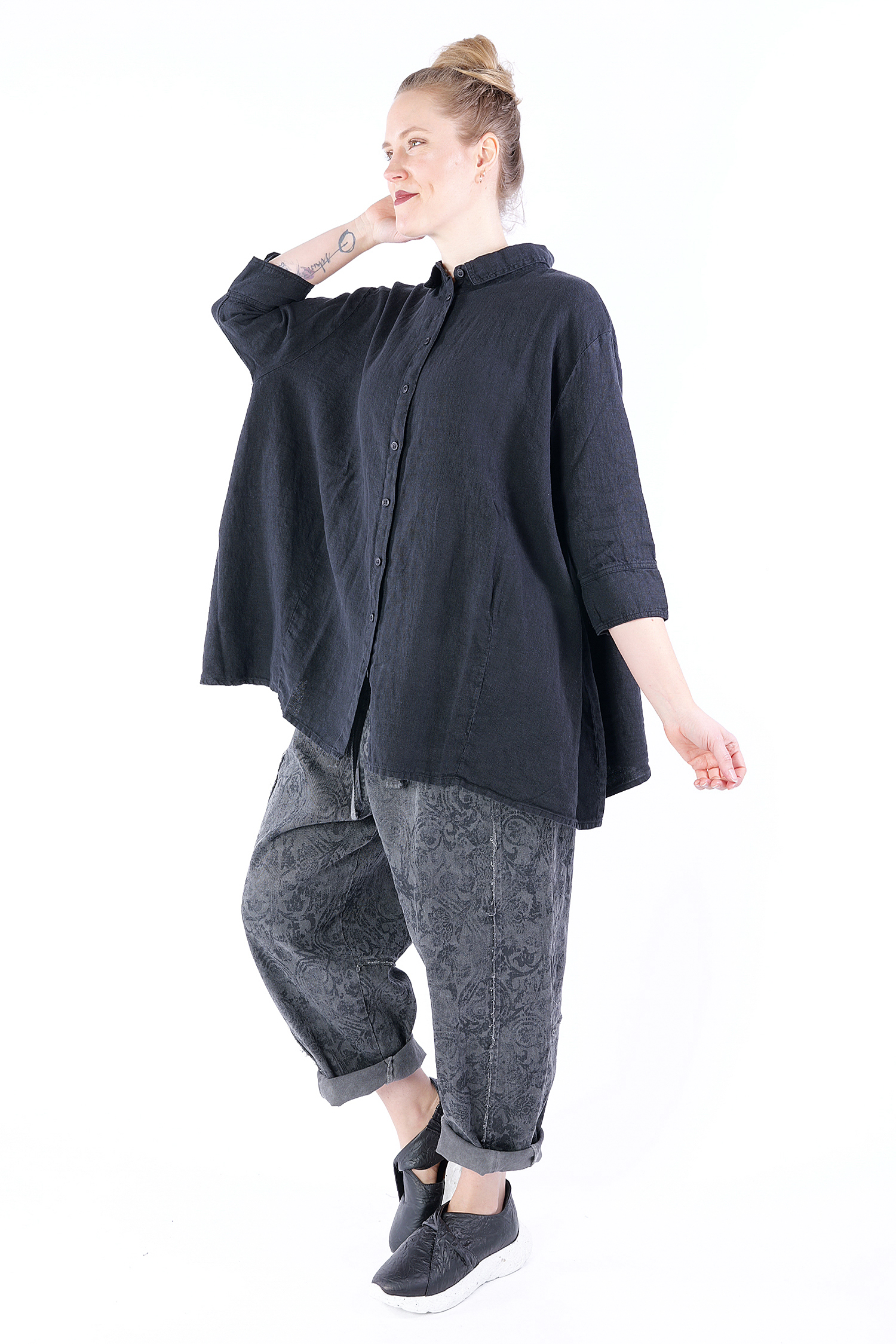 Tulip oversize blouse - 1253540409 - black