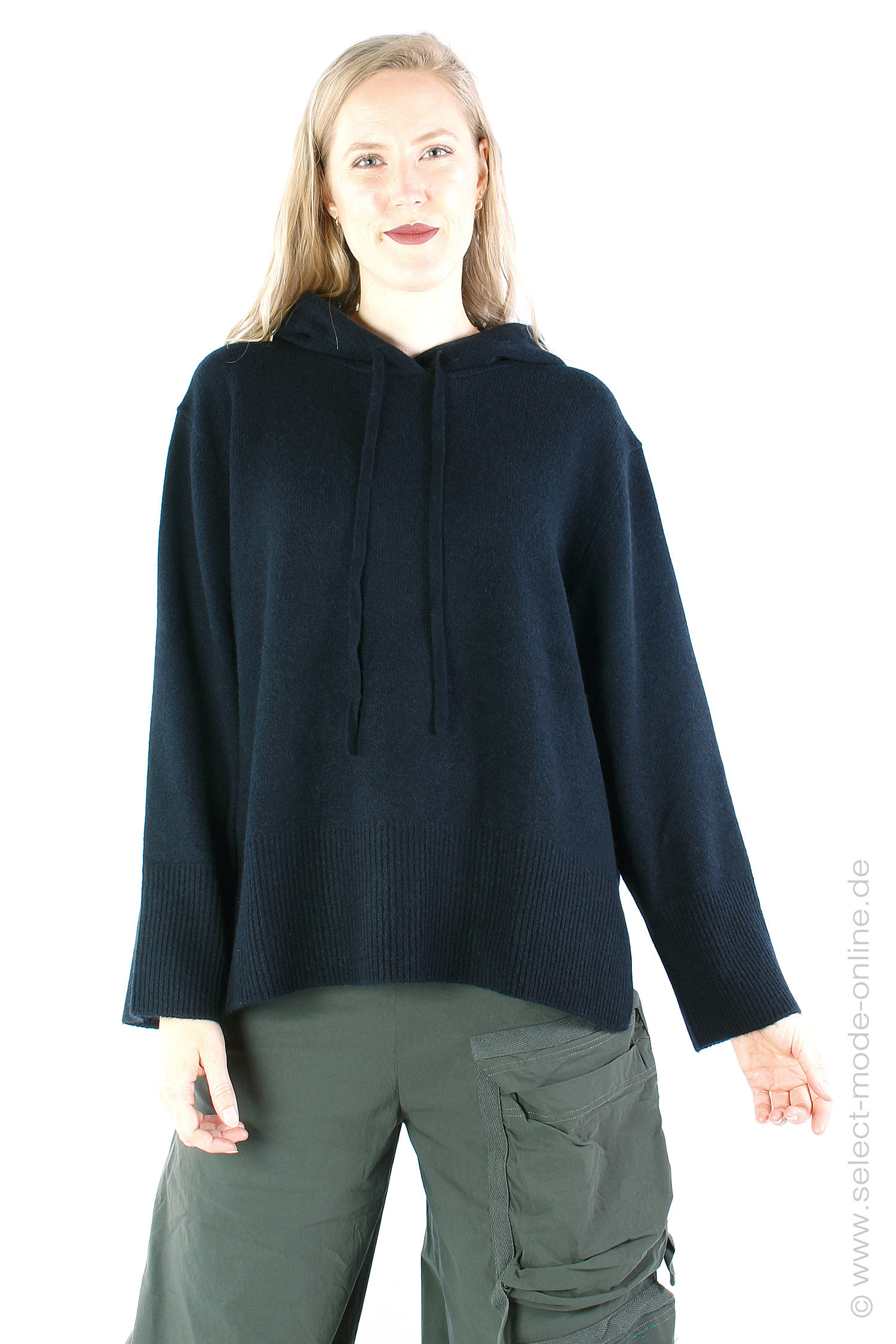 Cashmere hoodie - Black - 24109