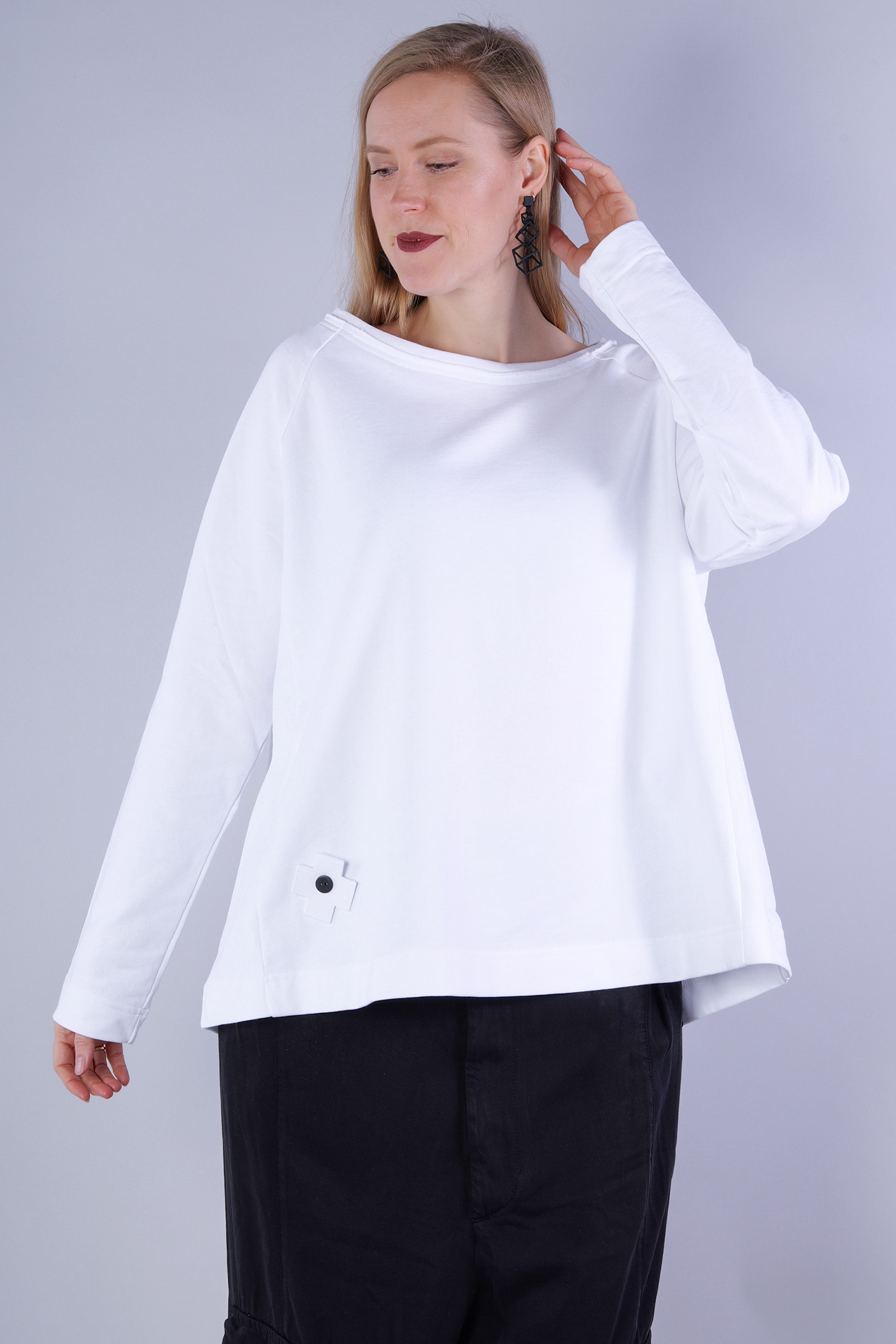 Pullover with heart - White - 2044