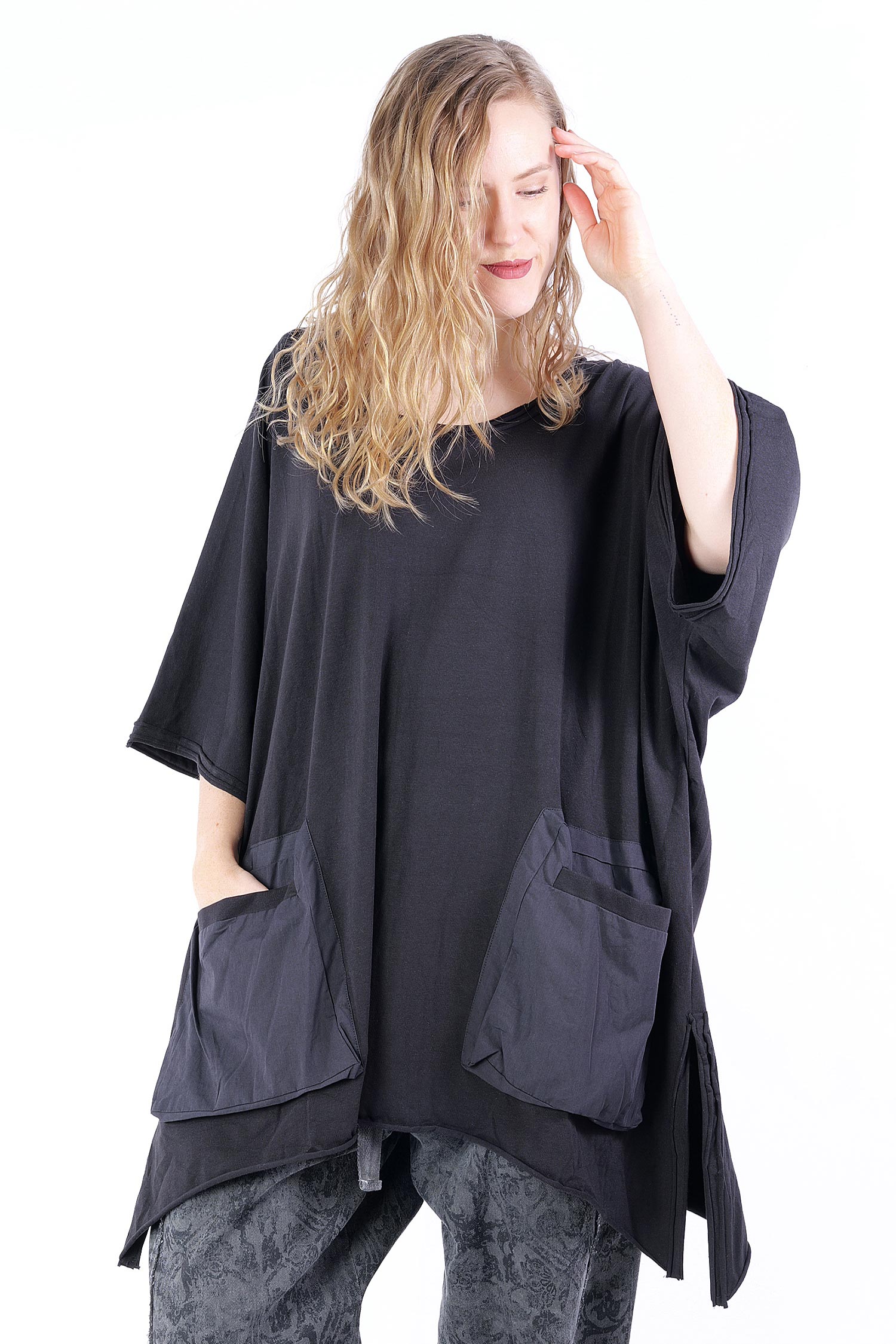 Jersey tunic - black - 25019