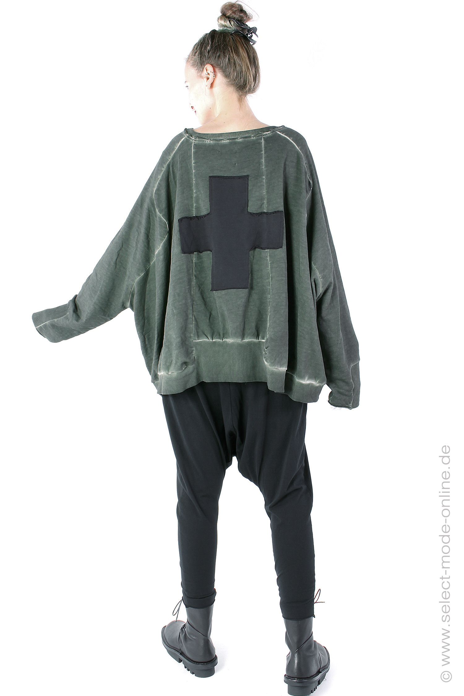 Oversize Pullover - Oliv - 2080