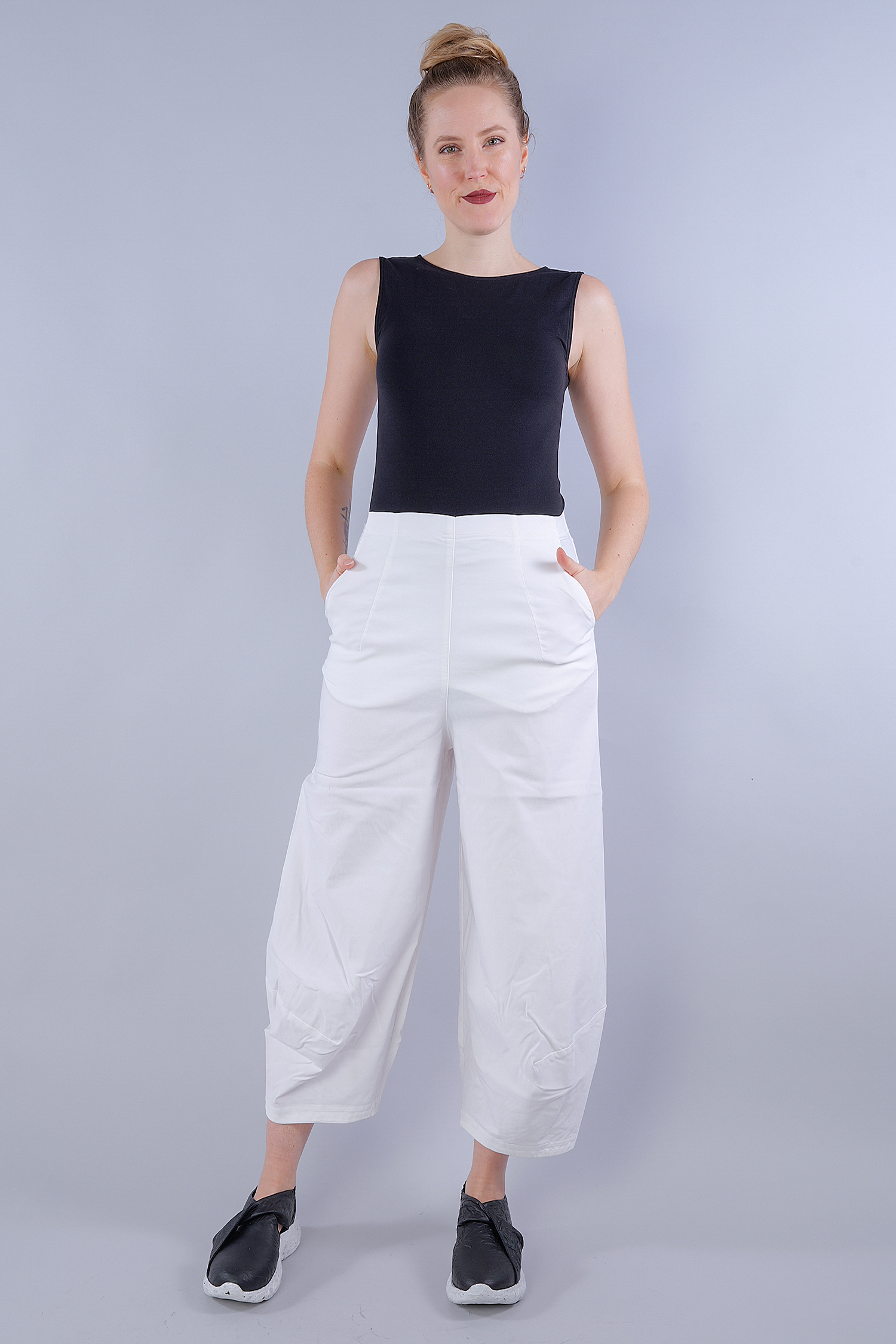 Tulip stretch pants - 1253440136 - offwhite